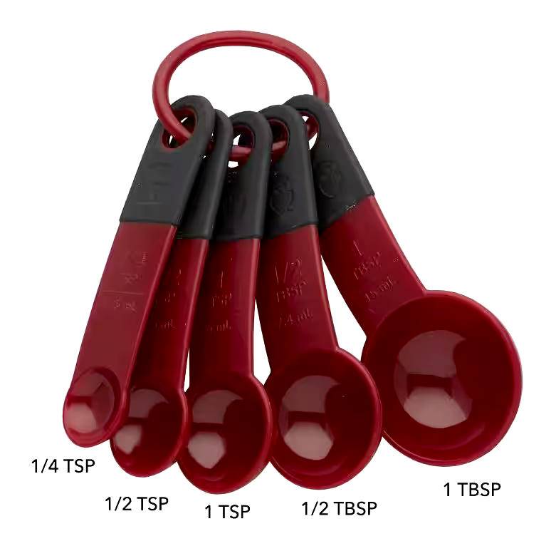 KitchenAid Plastic Measuring Spoons, Red