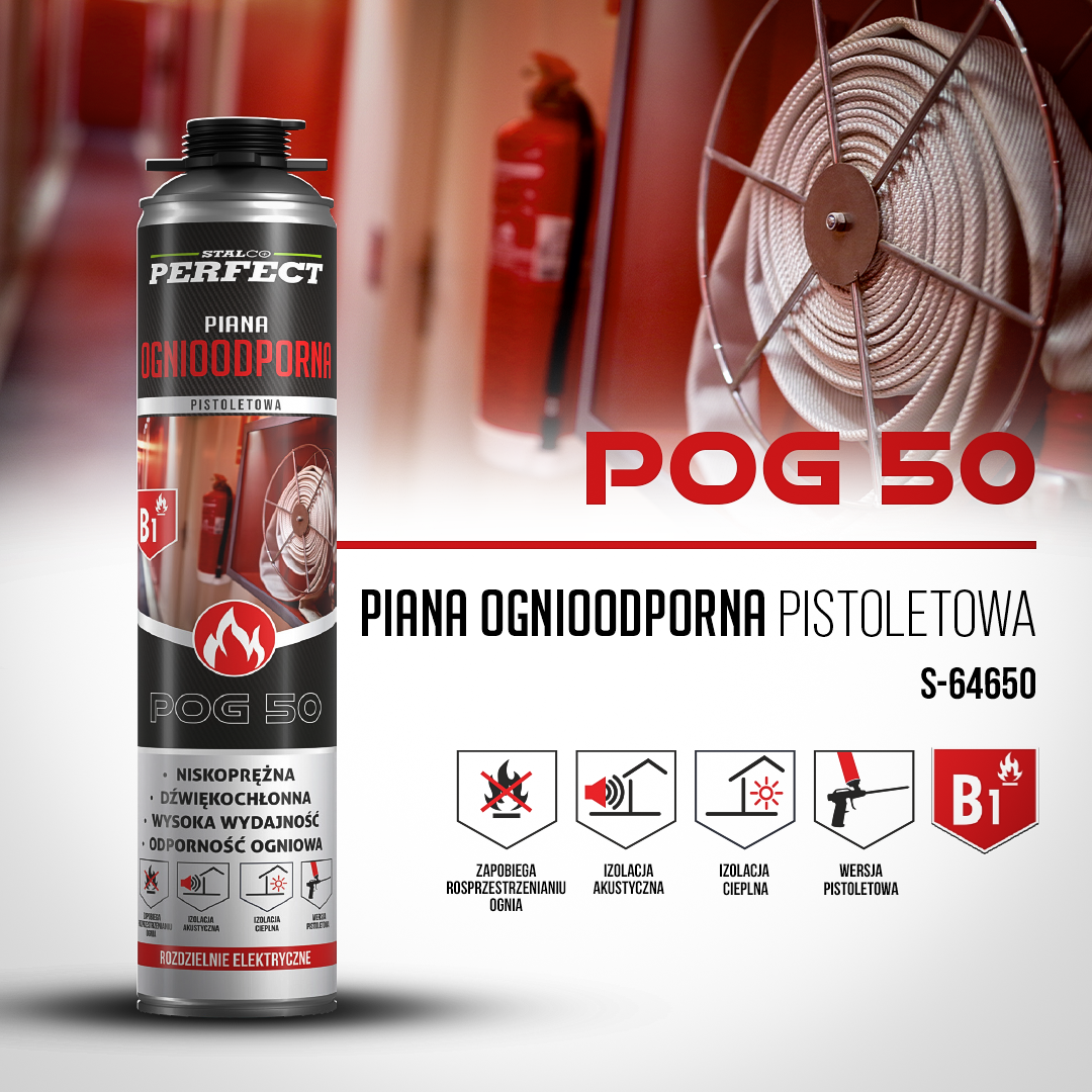 Piana professional ognioodporna B1 pistoletowa POG 50 STALCO PERFECT S-64650