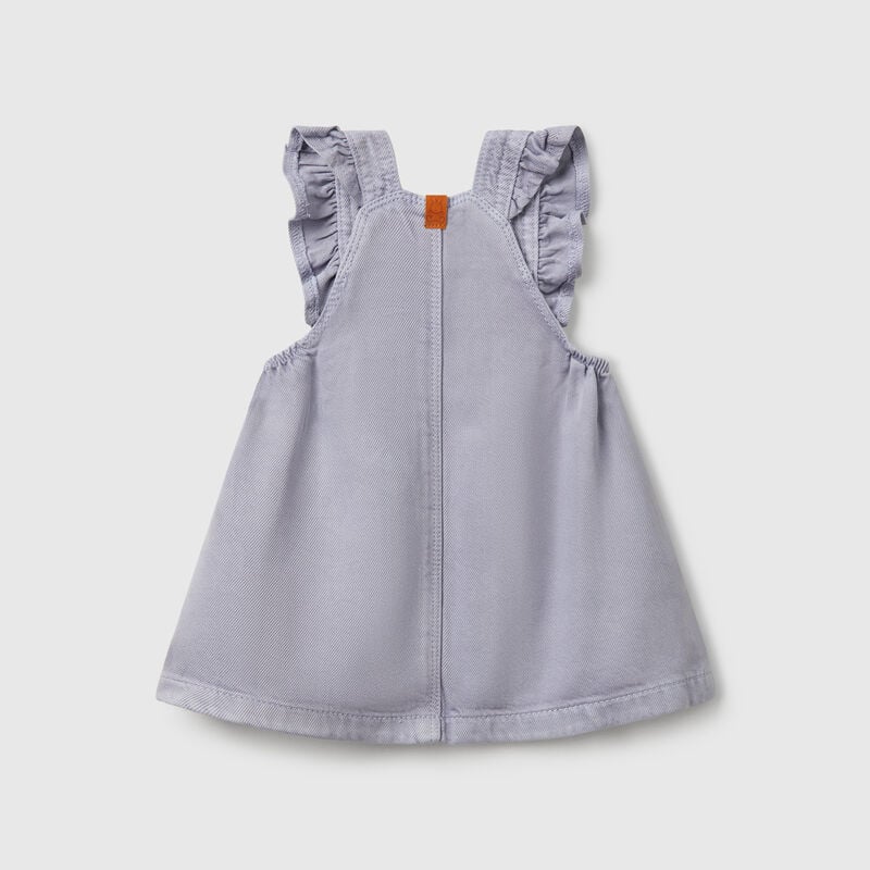 Dungaree skirt with rouches