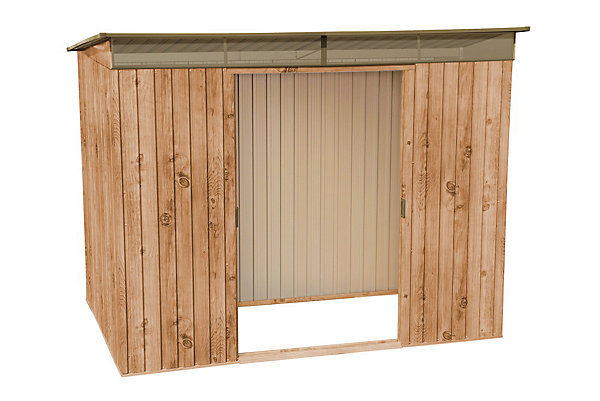 Duramax Abri de jardin métal SKYLIGHT - 4,84m² - kit ancrage - Imitation bois