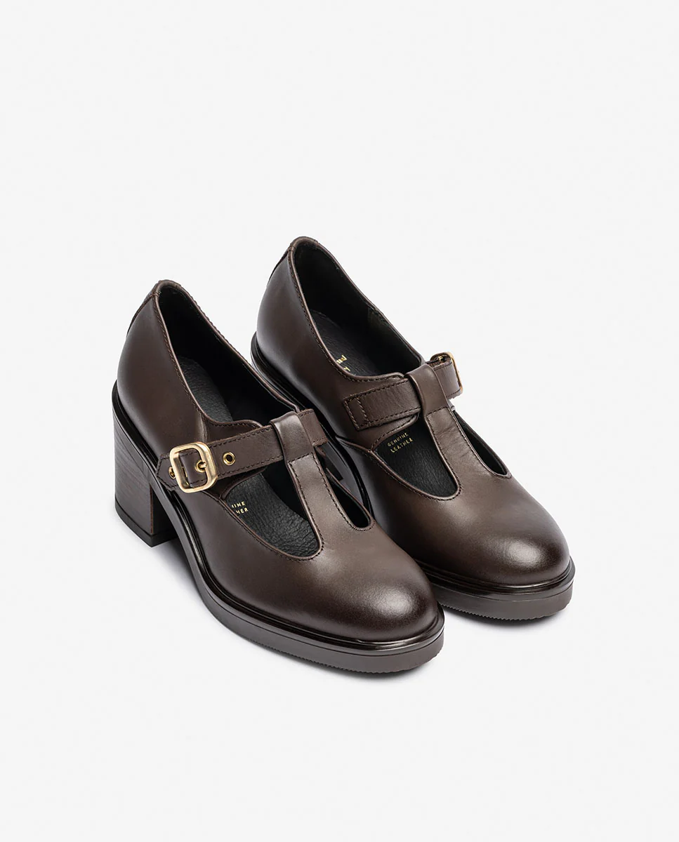 Zapato de tacón ELLA-003 marrón