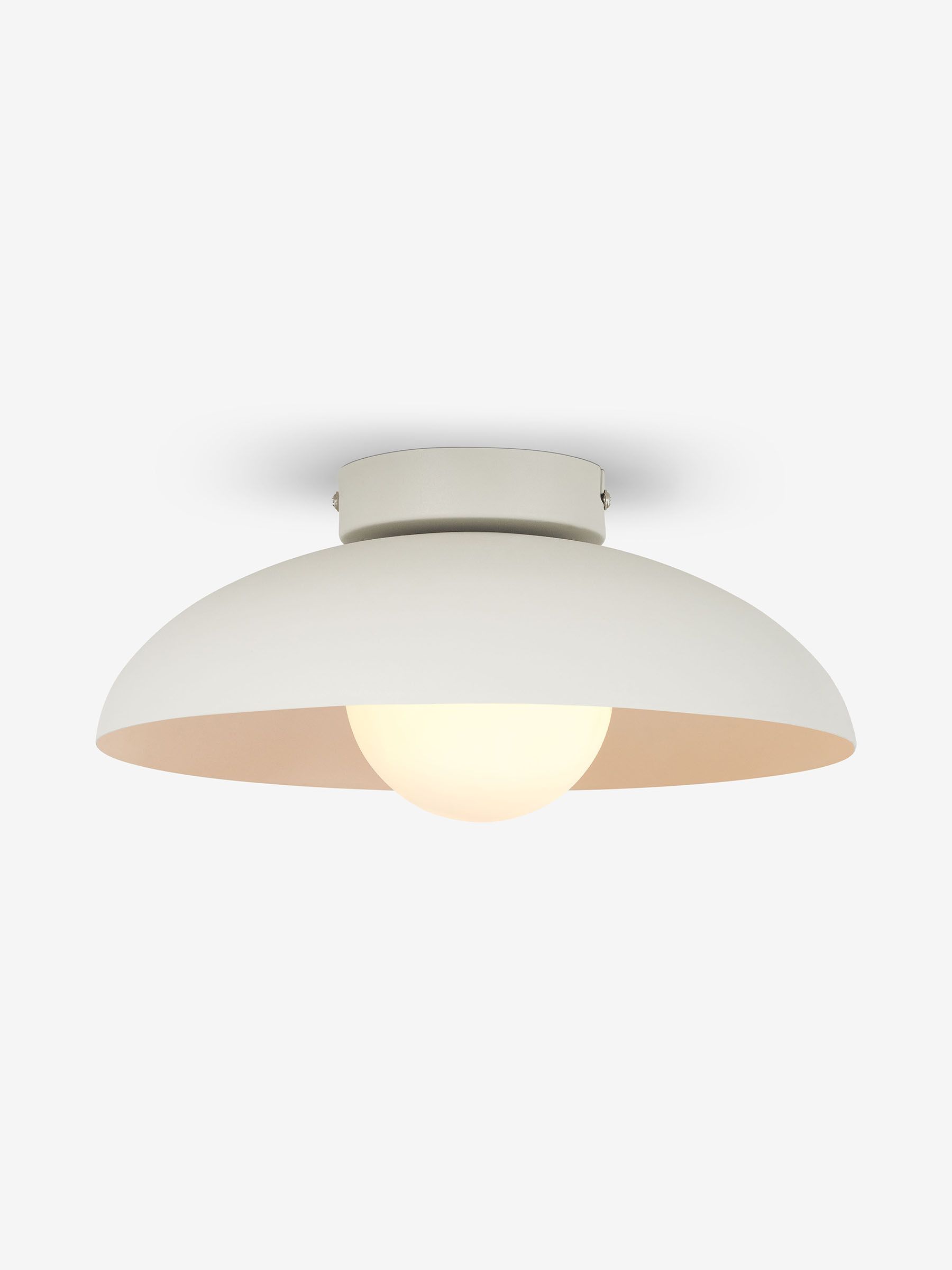 Malta Bathroom Flush Ceiling Light in Cream