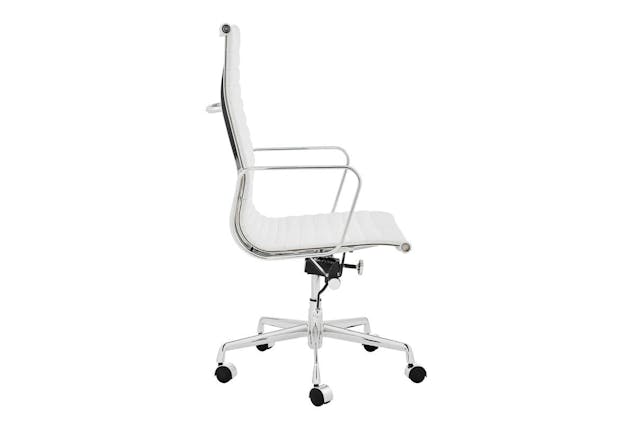 NNEKGE Replica Eames Group Standard High Back Office Chair (White Leather)