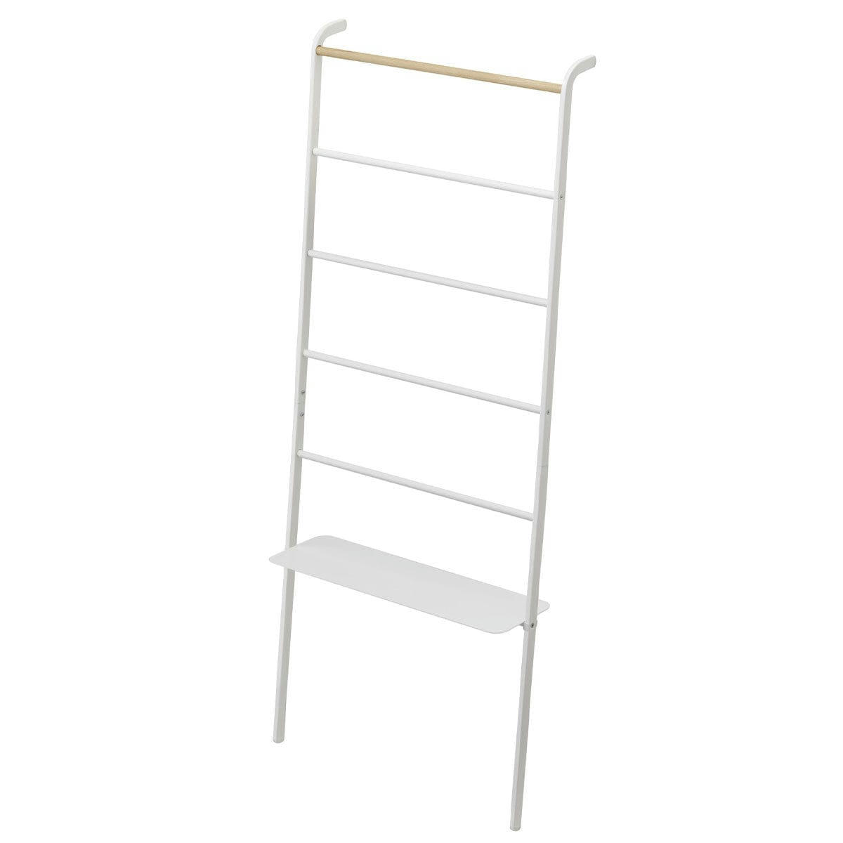 - Echelle porte-serviettes en acier et bois blanc Tower Yamazaki