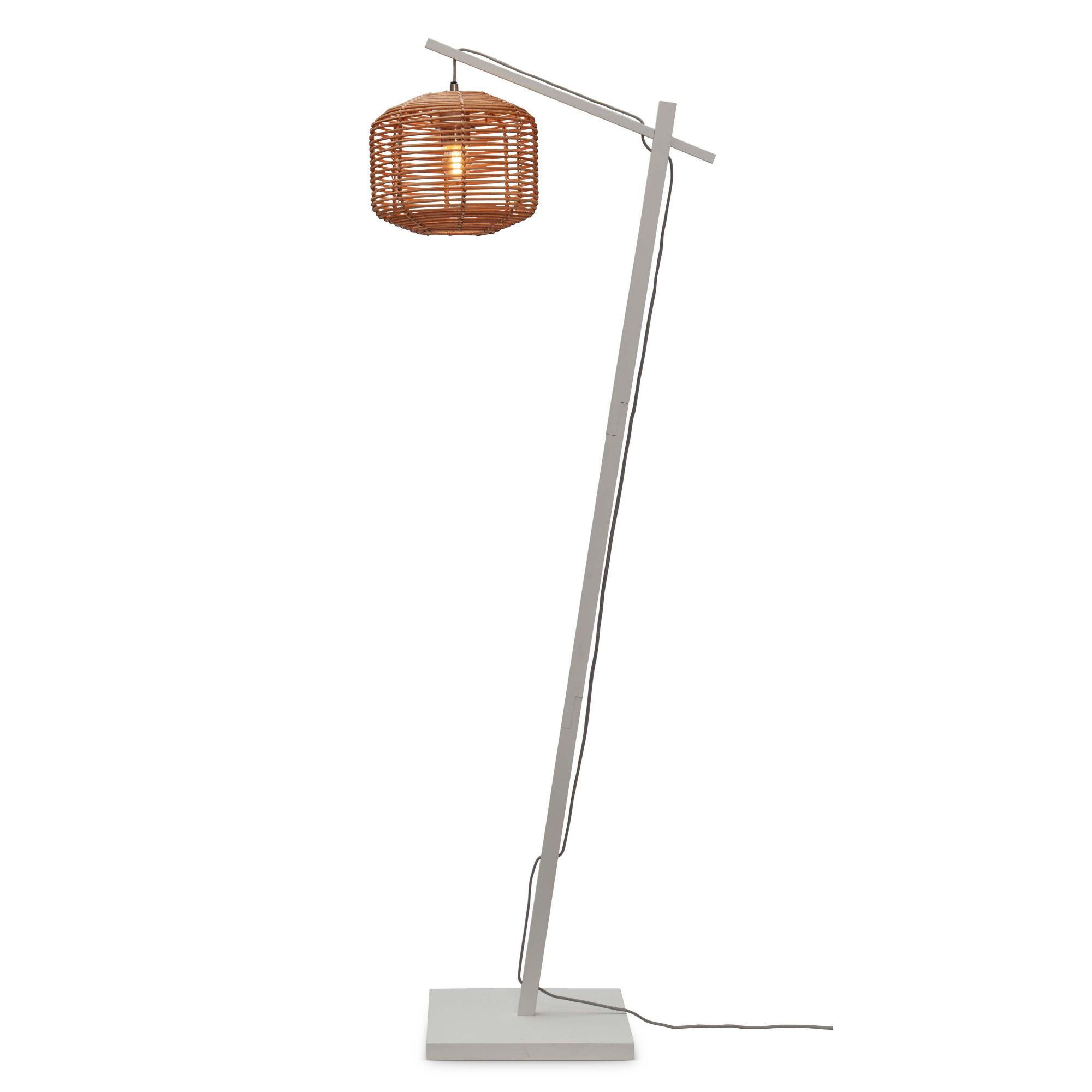 GOOD&MOJO vloerlamp Tanami - bruin - Ø40cm