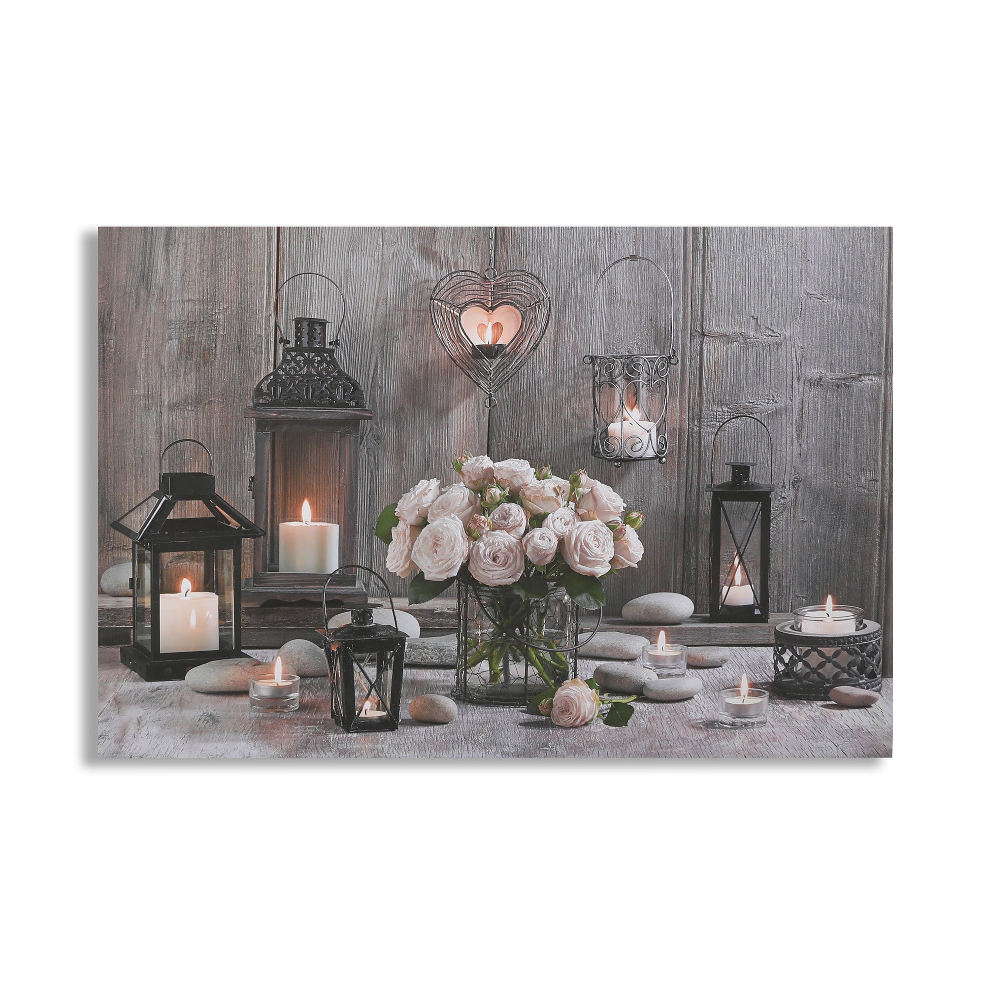 Art for the Home Canvas LED - Knusse Kaarsen - 60x90cm