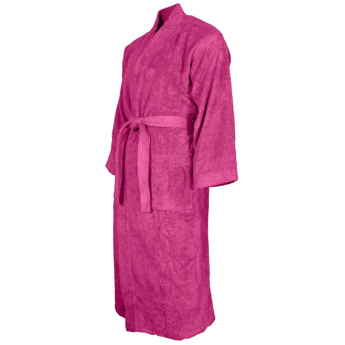 LUXURY - Peignoir col kimono en coton  Rose Indien S