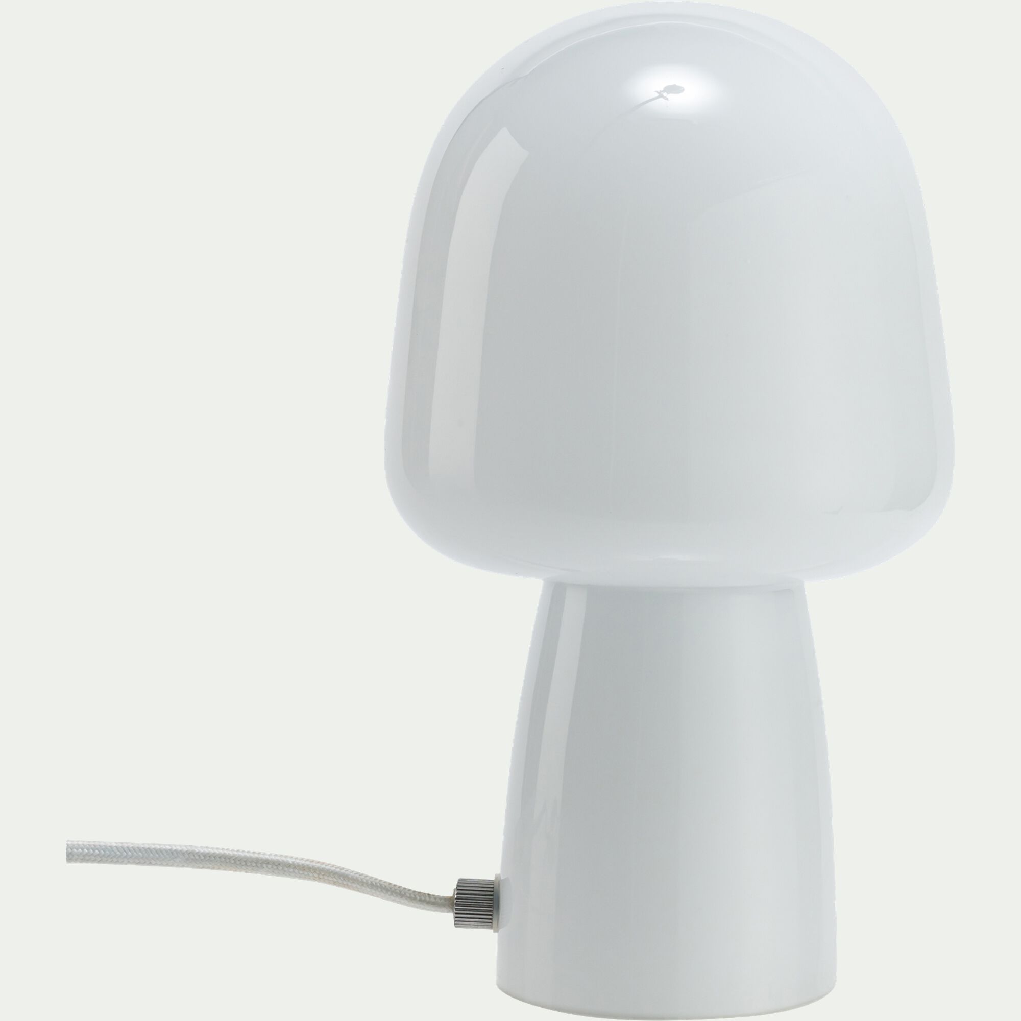 NATALIA - Lampe à poser électrifiée en verre - blanc