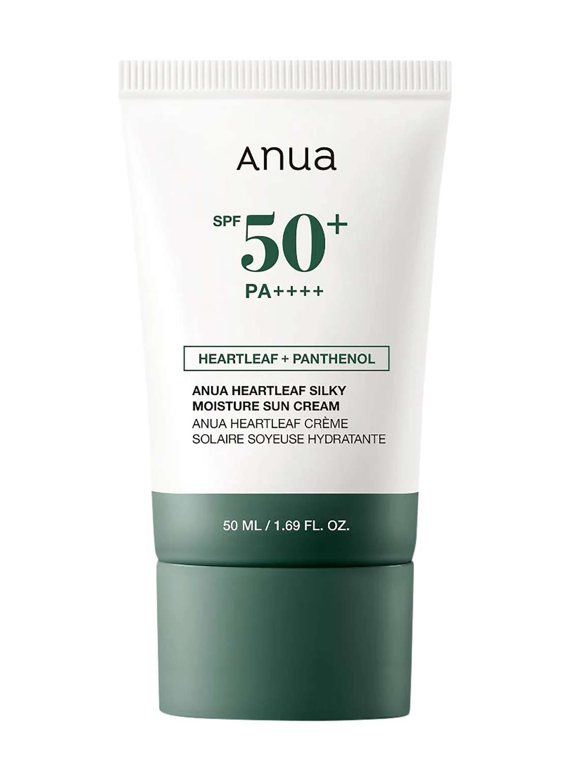 ANUA HEARTLEAF SILKY MOISTURE SUN CREAM SPF50