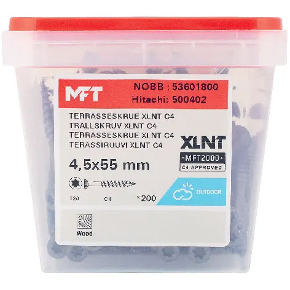TERRASSESKRUE MFT XLNT C4 4,5X55 200STK