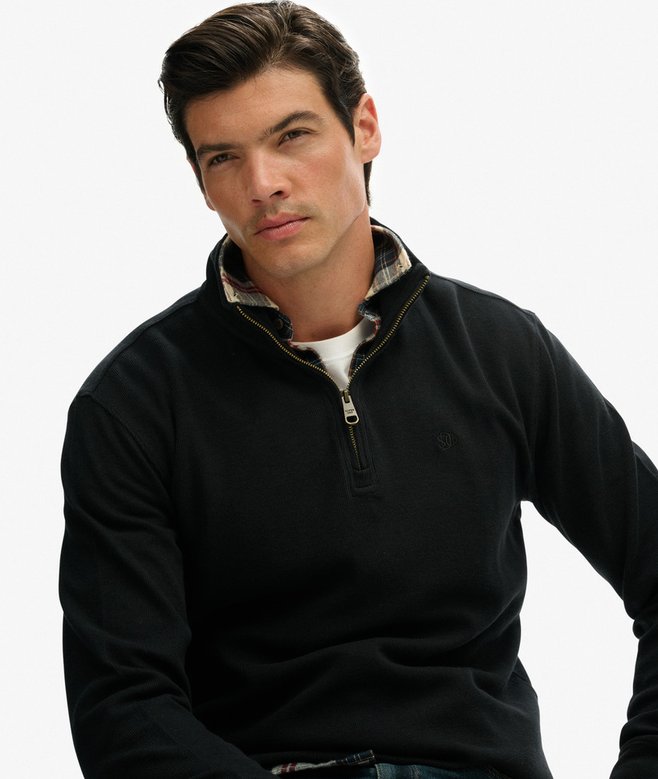 Ribbed Half Zip Jumper