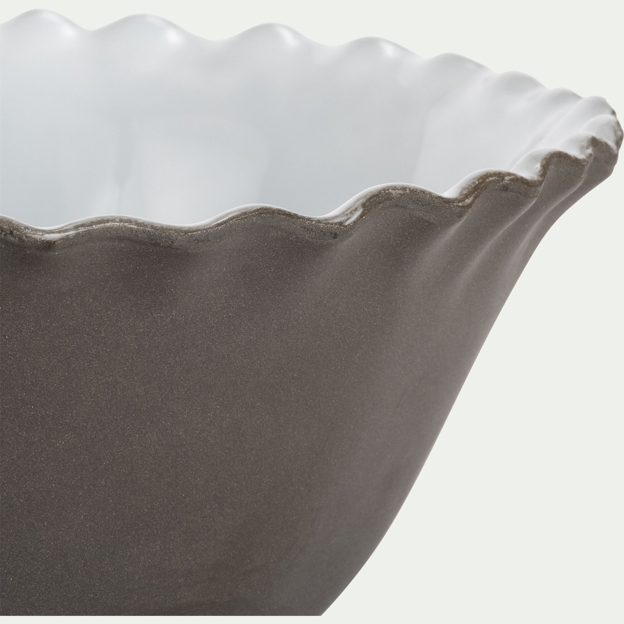 ONDULA - Saladier en grès D21,5cm - blanc