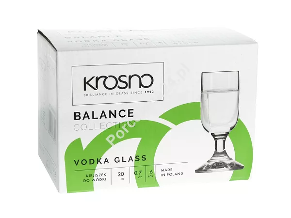 Kpl. kieliszków do wódki 20 ml (6 szt) Krosno - Balance (Lifestyle / Vivat) 3903