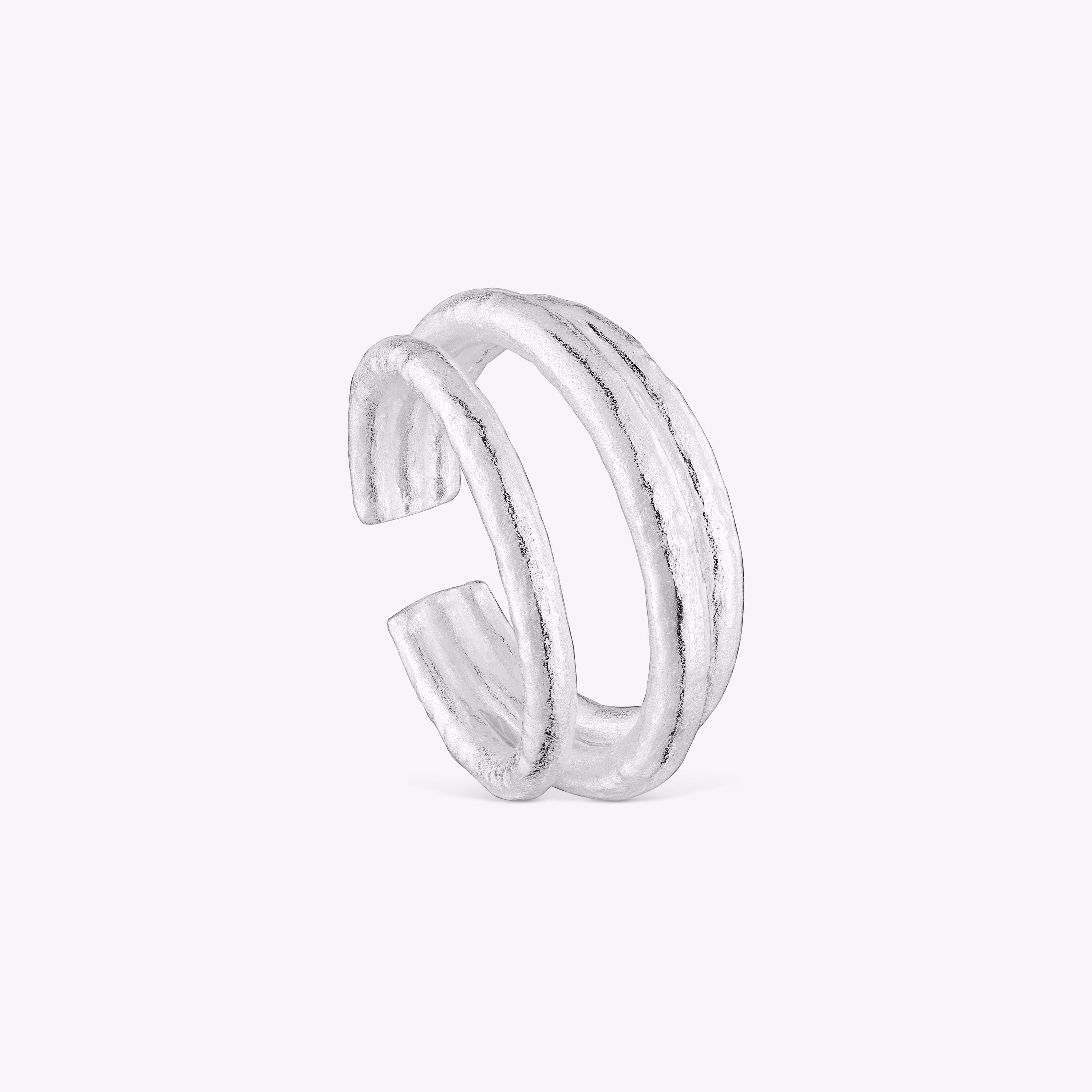 Anillo abierto de plata Duna