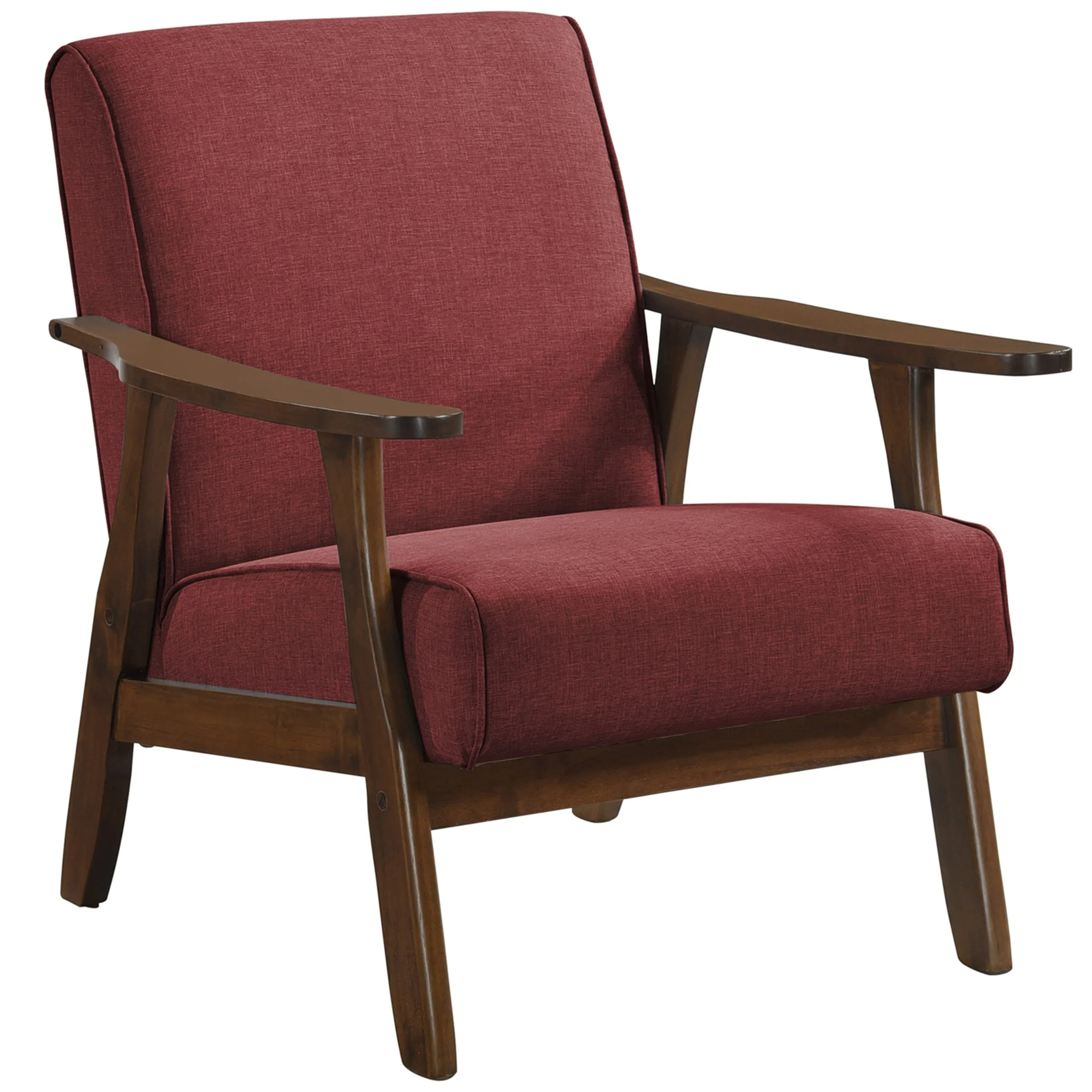 CraftPorch Wenge Wood Mid-Century Accent Chair