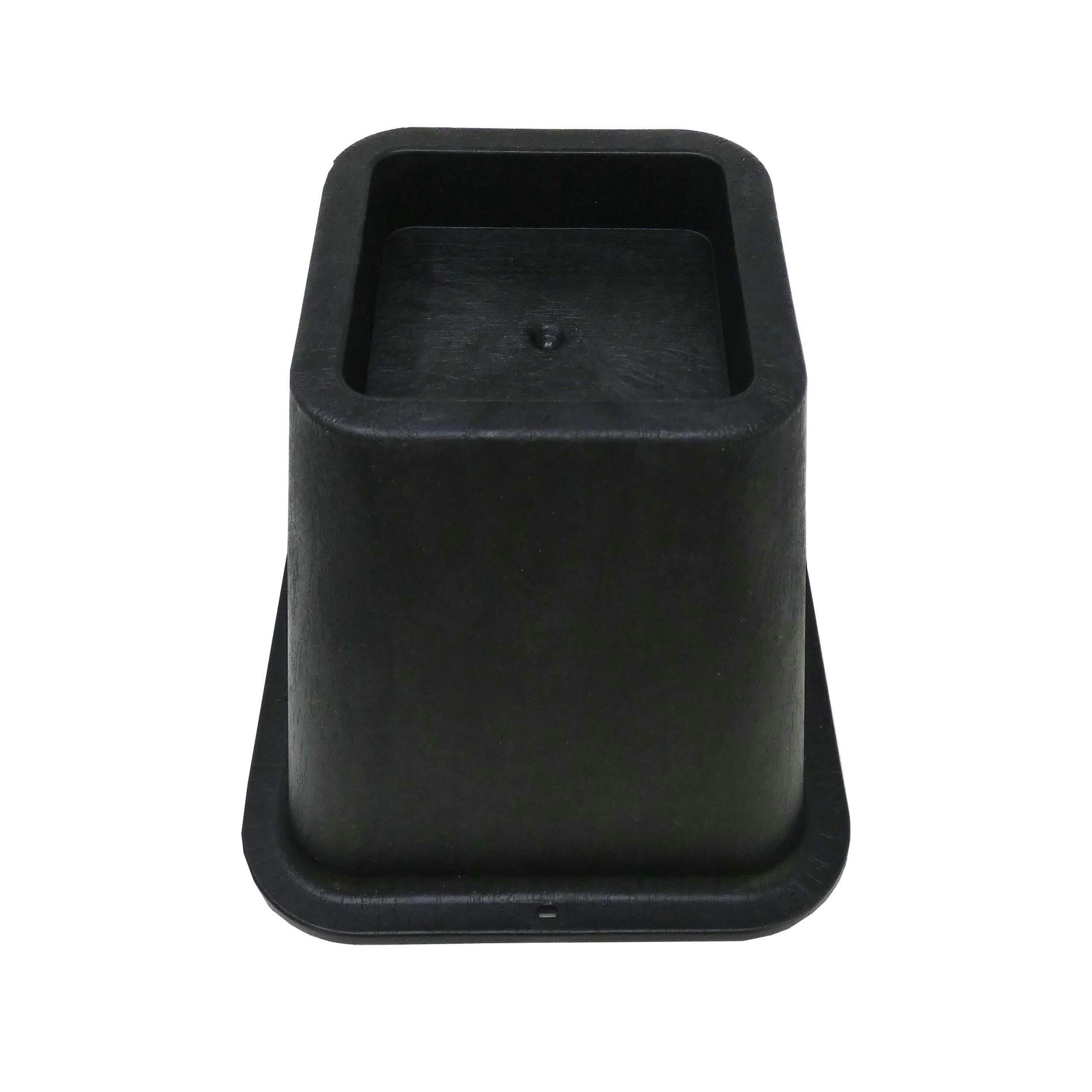 Square Bed Risers, Black, 5.2-in, 4-pk