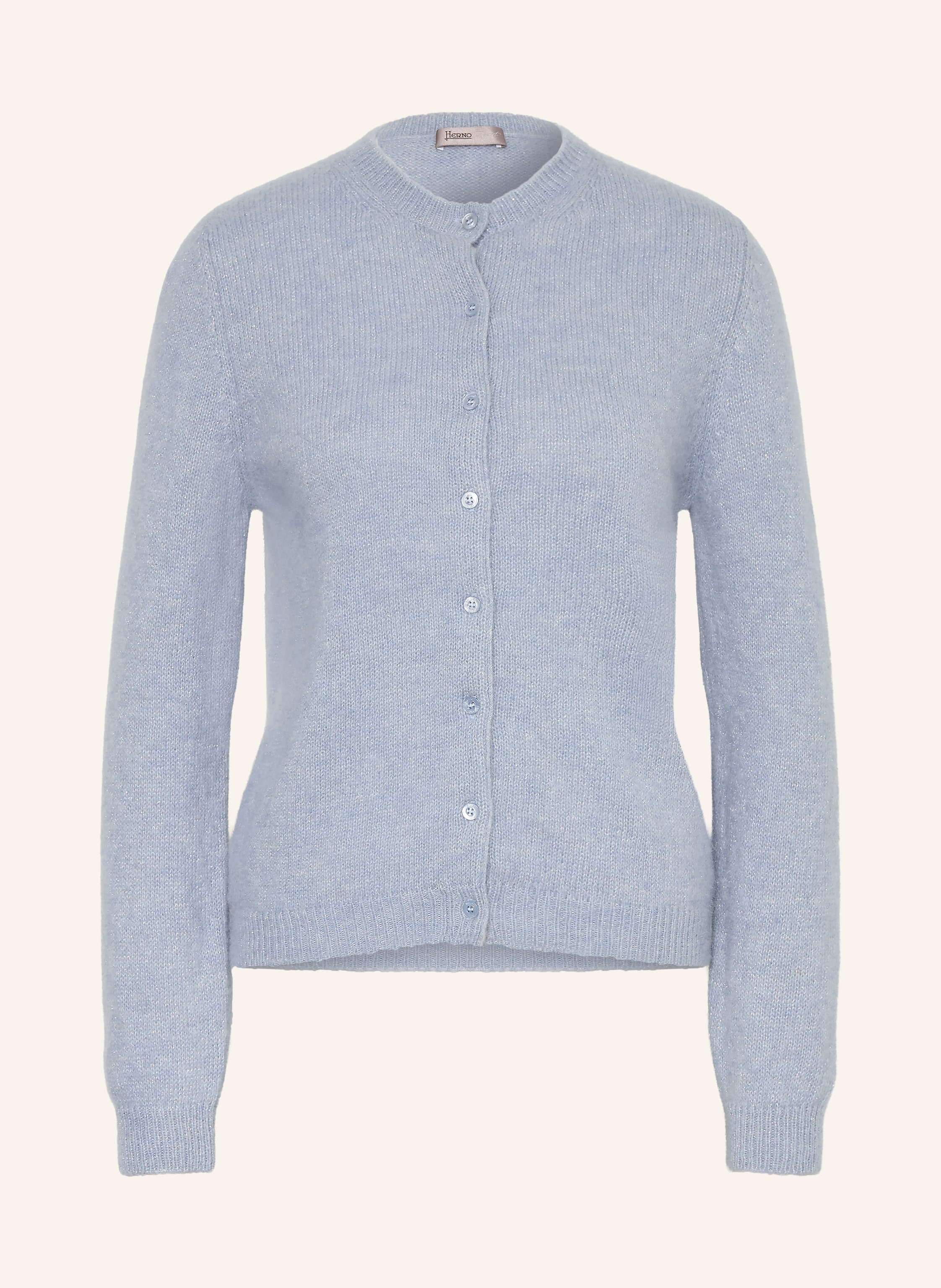 HERNO Strickjacke mit Alpaka und Glitzergarn