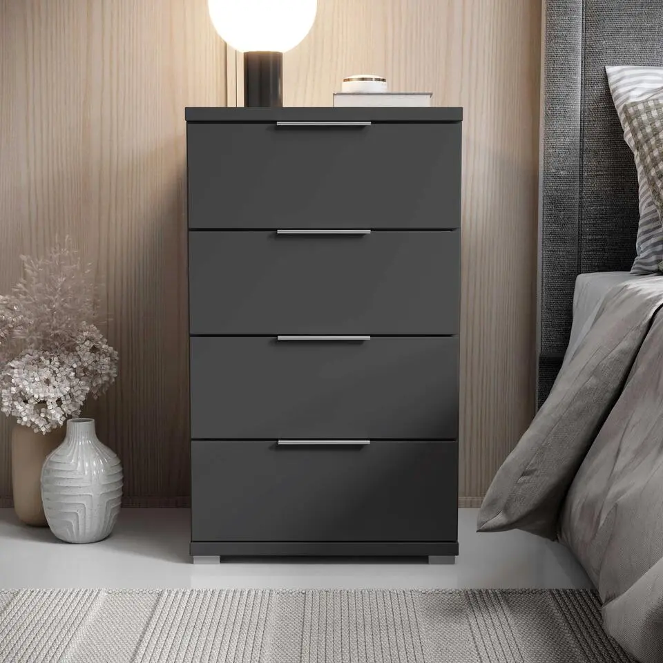 Ladekast Smilla - 42x46x79cm - 4 lades - grafietgrijs