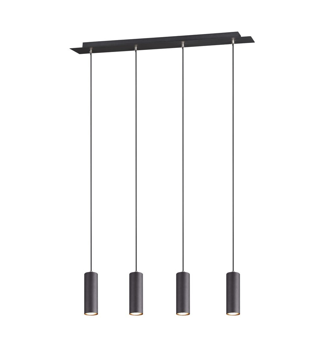 Lampa wisząca czarna MARLEY 4xGU10x35W wym: 150x75x9 cm Trio