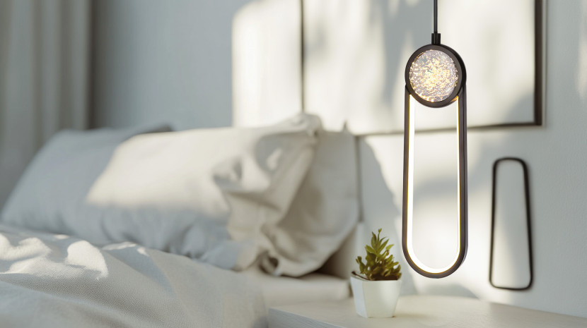 Lampa wisząca LACRIMA czarna LED 1x15W Ciepła biel 800lm Candellux
