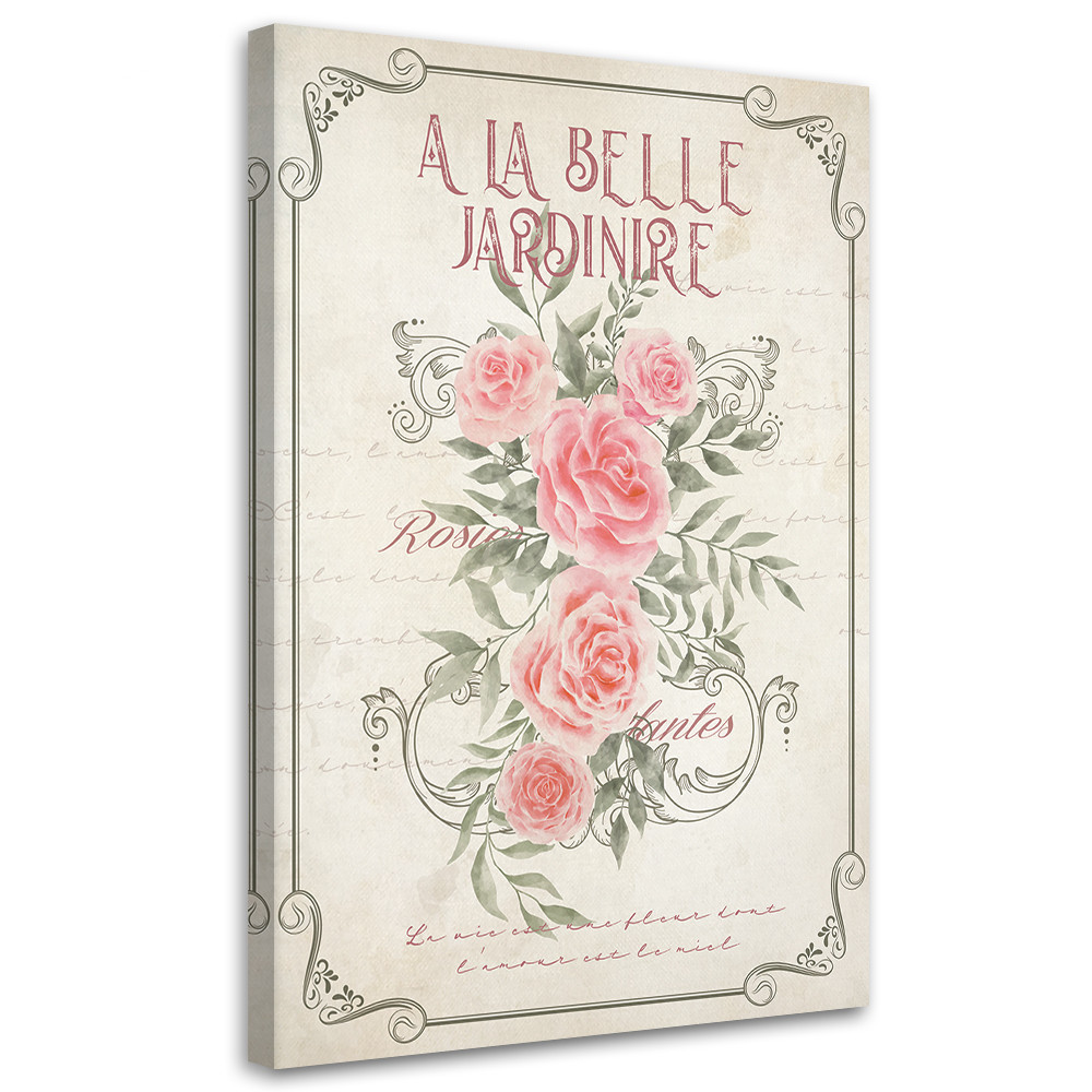 Feeby Obraz na płótnie, Kwiaty Róże Shabby Chic 40x60