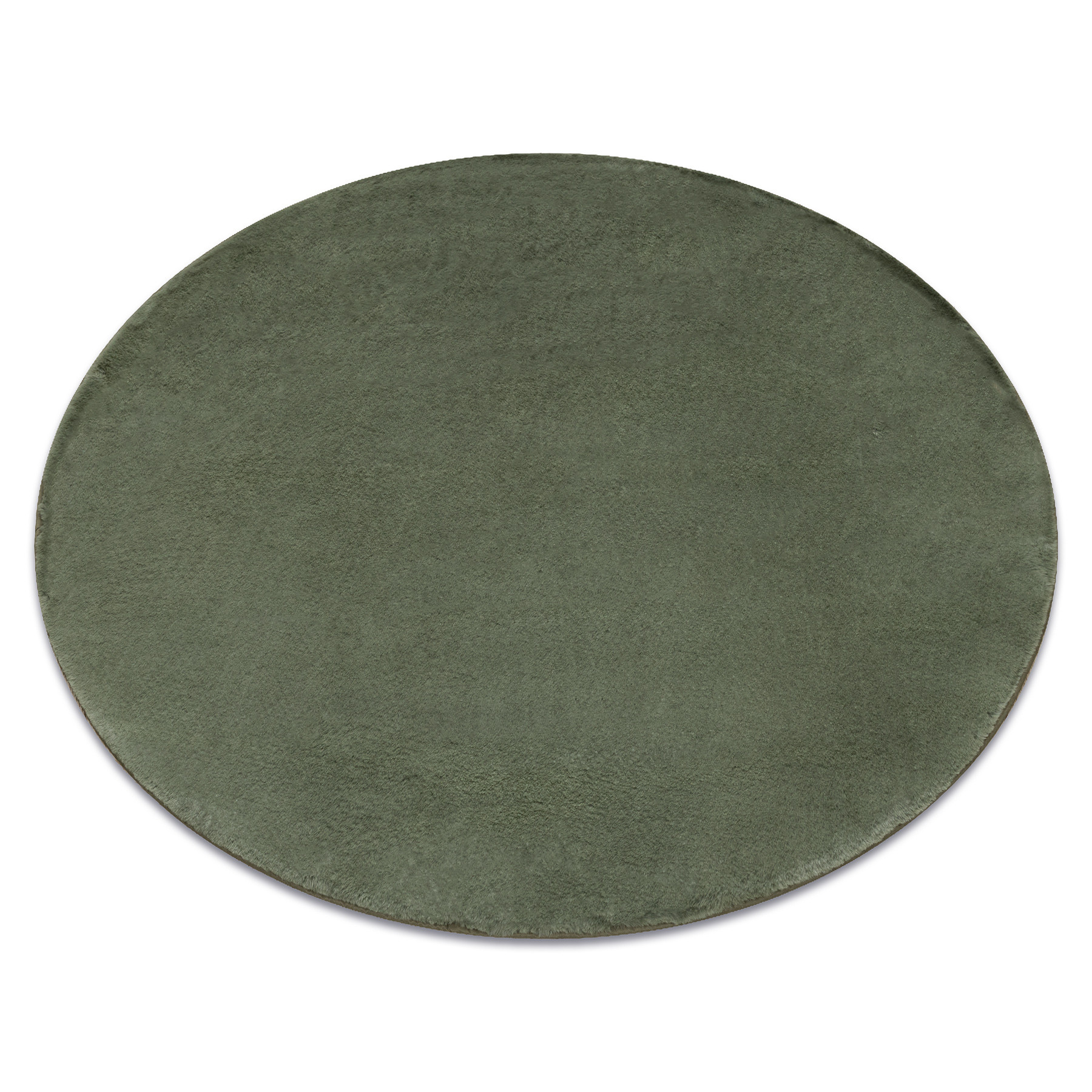 Dywan POSH Shaggy zielony gruby, pluszowy, antypoślizgowy, do koło 80 cm