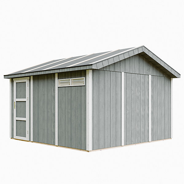 Garage QUALITé PREMIUM 13 m² - L378xl412 cm - M990B-CAVERN STEEL - Timbela