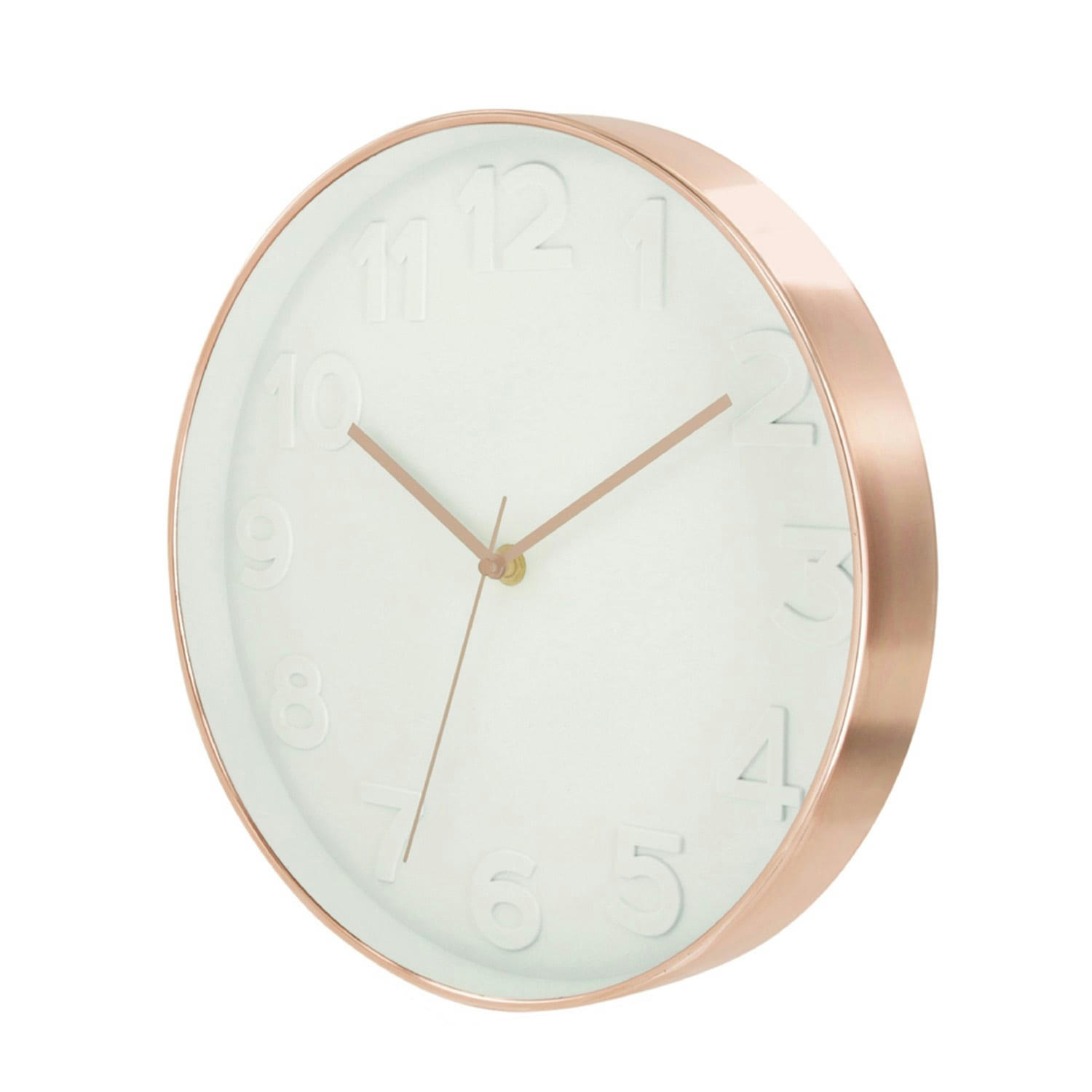 - Horloge ronde deco diam. 30,5 cm blanc