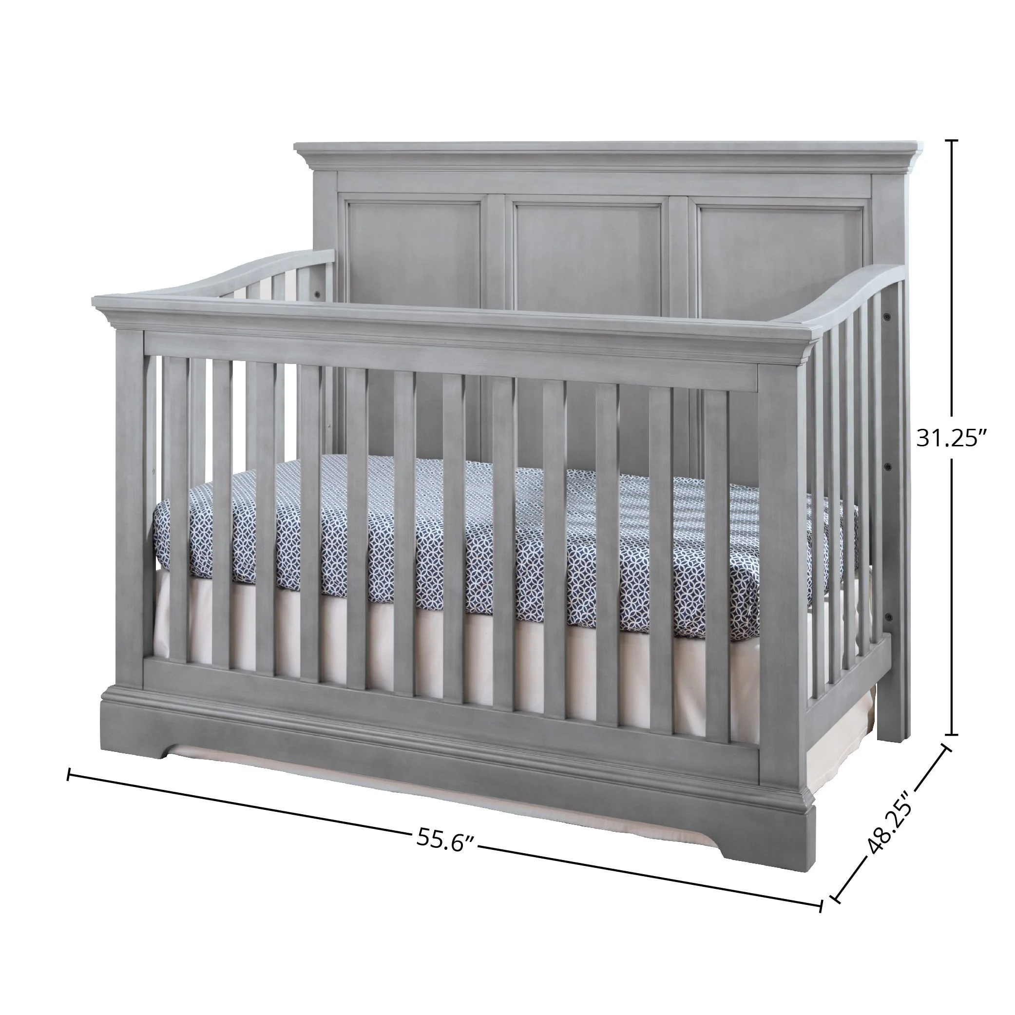 Hanley 56 Wide Convertible Crib, Cloud