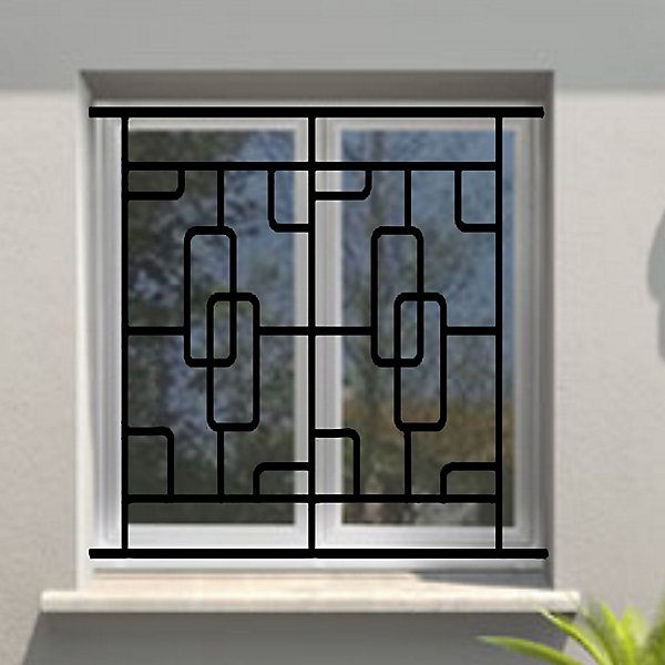 Grille de Defense Structural pour Fenetre H 125 cm x L 120 cm (côte tableau)