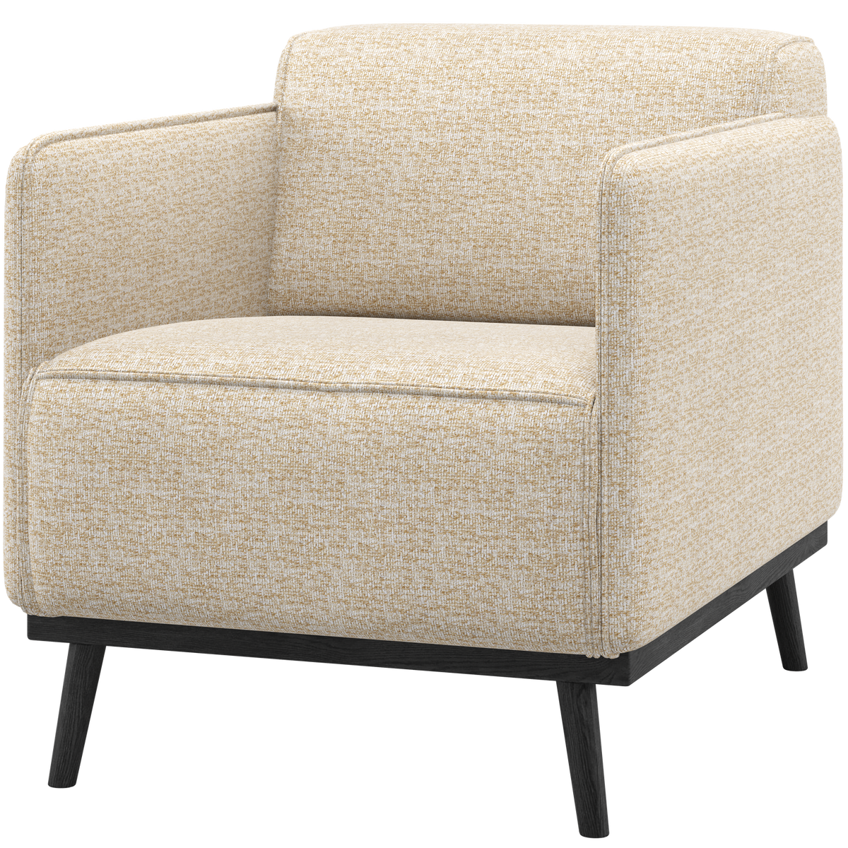 WOOOD fauteuil met arm Statement - Polyester - Beige Melange - 77x72x93