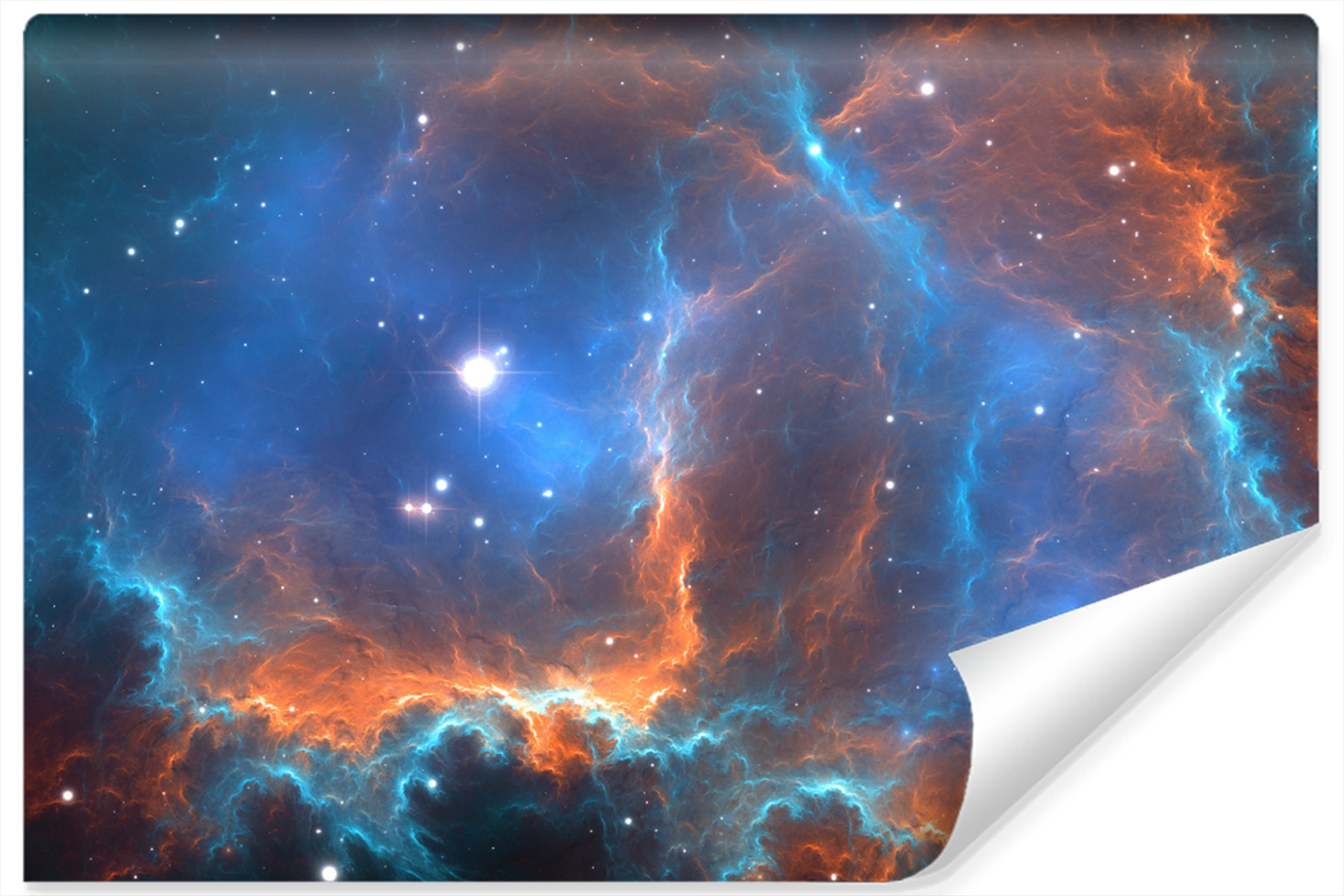 Fototapeta Kolorowa MGŁAWICA Kosmiczna 3D 90x60cm