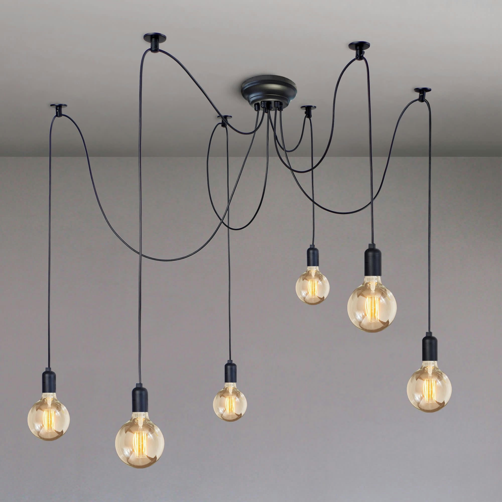 KRAKE - Suspension métal noir et bronze