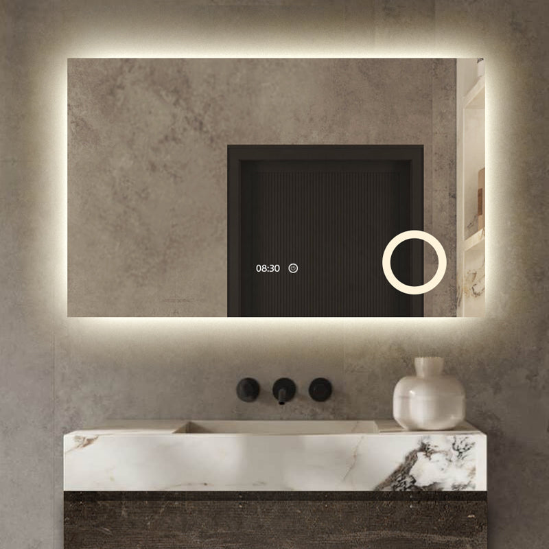 Vtw Living - Badkamerspiegel met LED Verlichting Rechthoek 80 x 60 cm