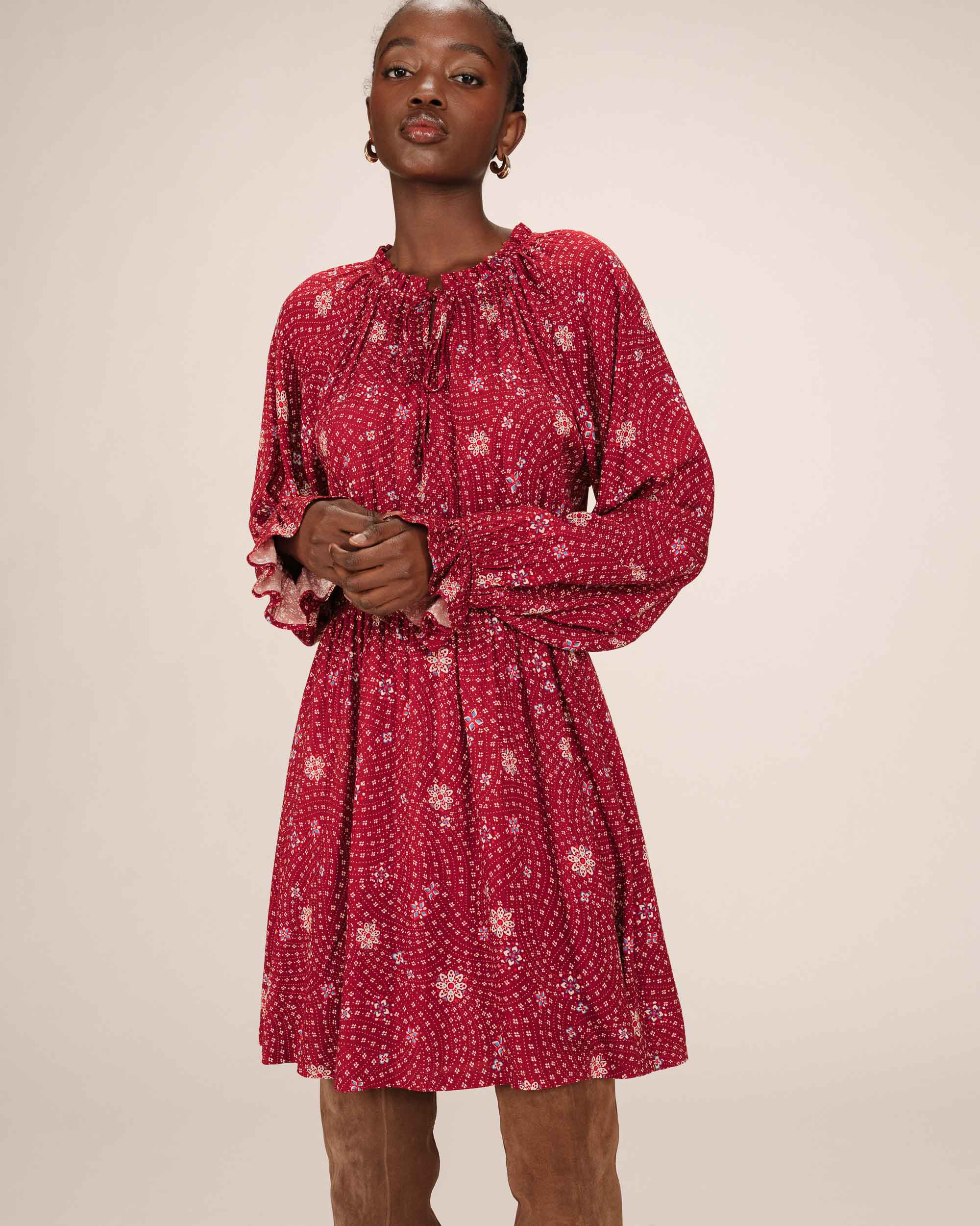Robe courte terracotta Sentimentale