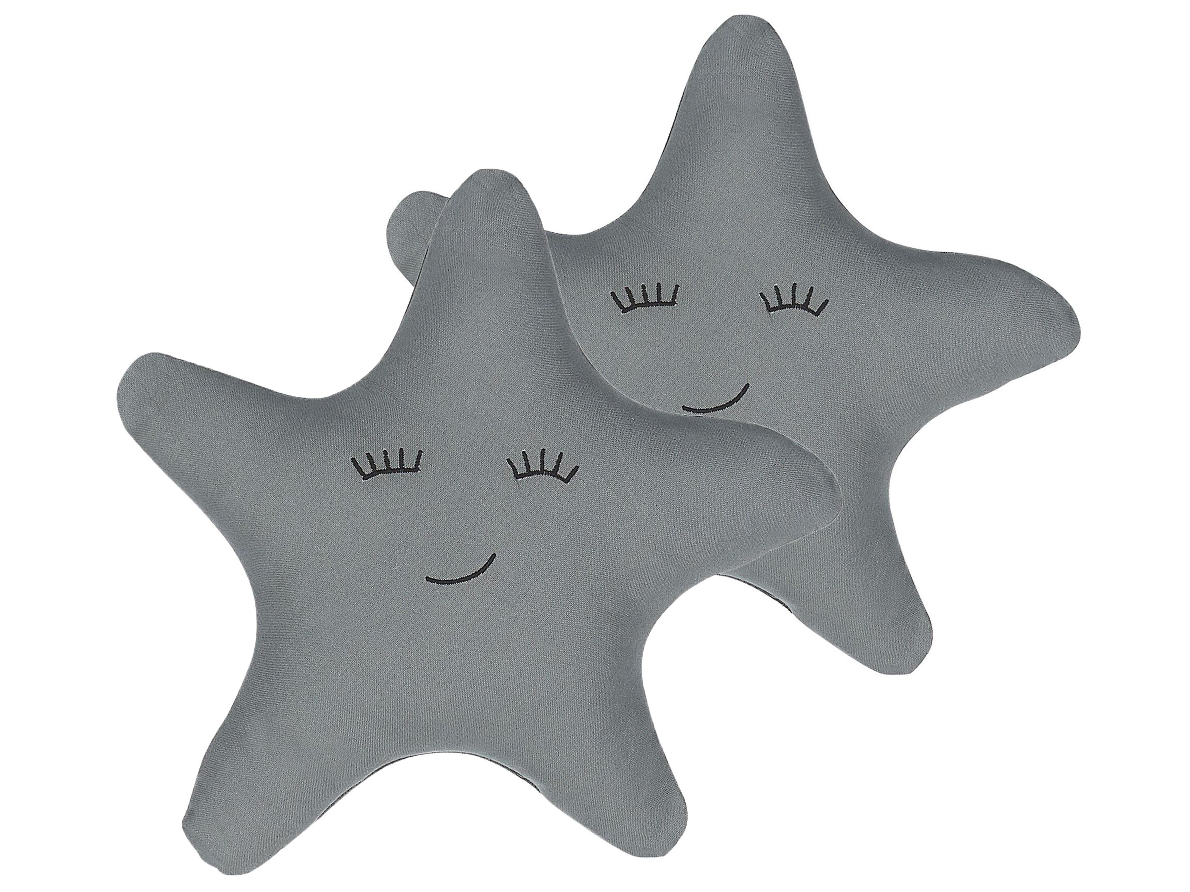 Throw Cushion BHOPAL Cotton 40 x 40 cm Grey Star