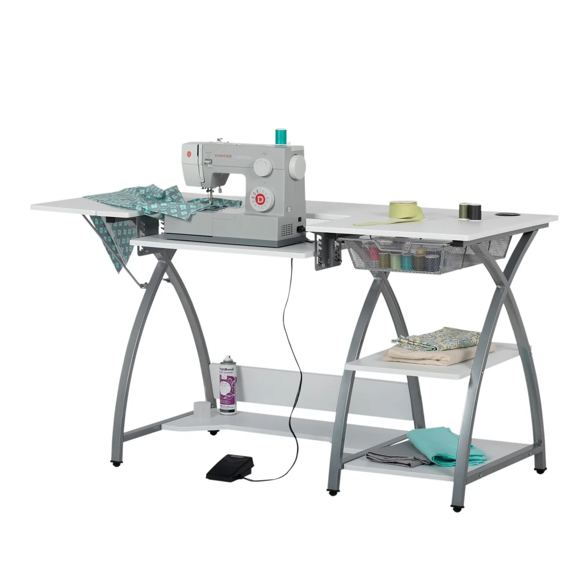 Comet Plus Sewing Center, Silver/White