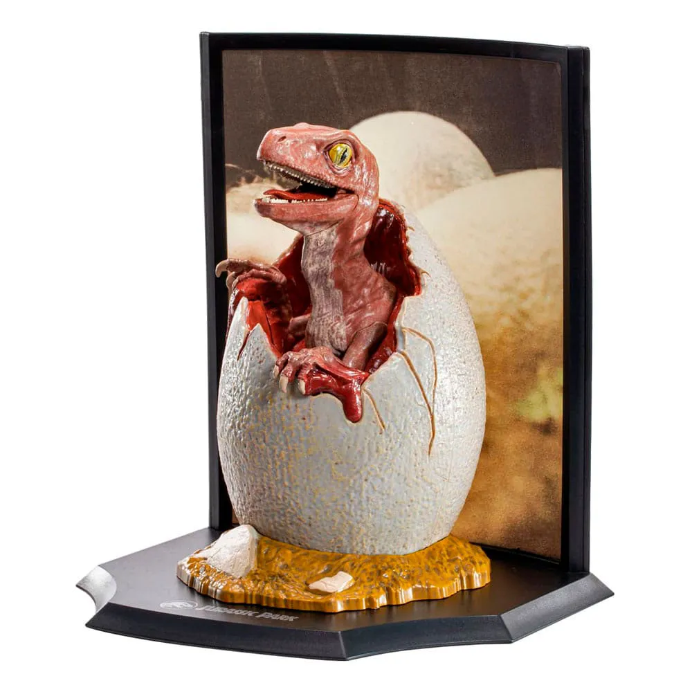 Noble Collection Toyllectible Treasures Jurassic Park Baby Velociraptor In Egg Figure