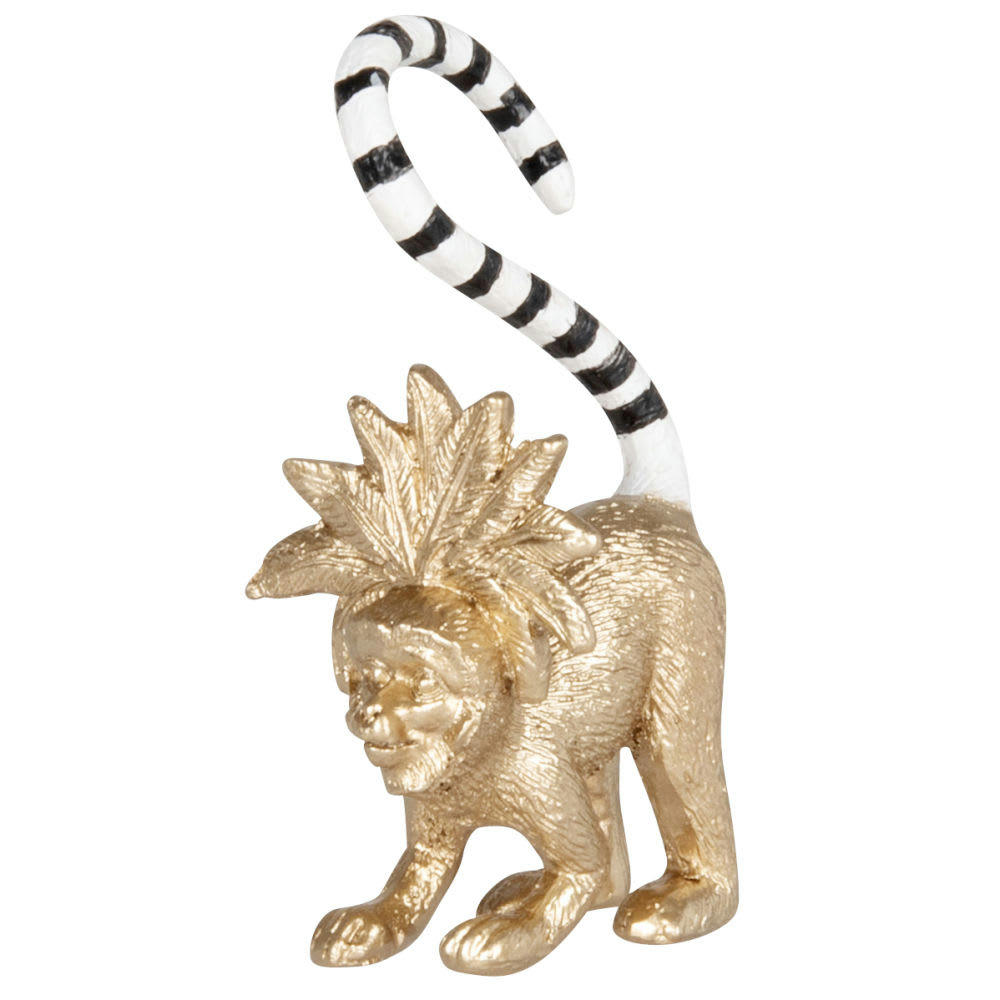 - Statuette singe dorée et noire