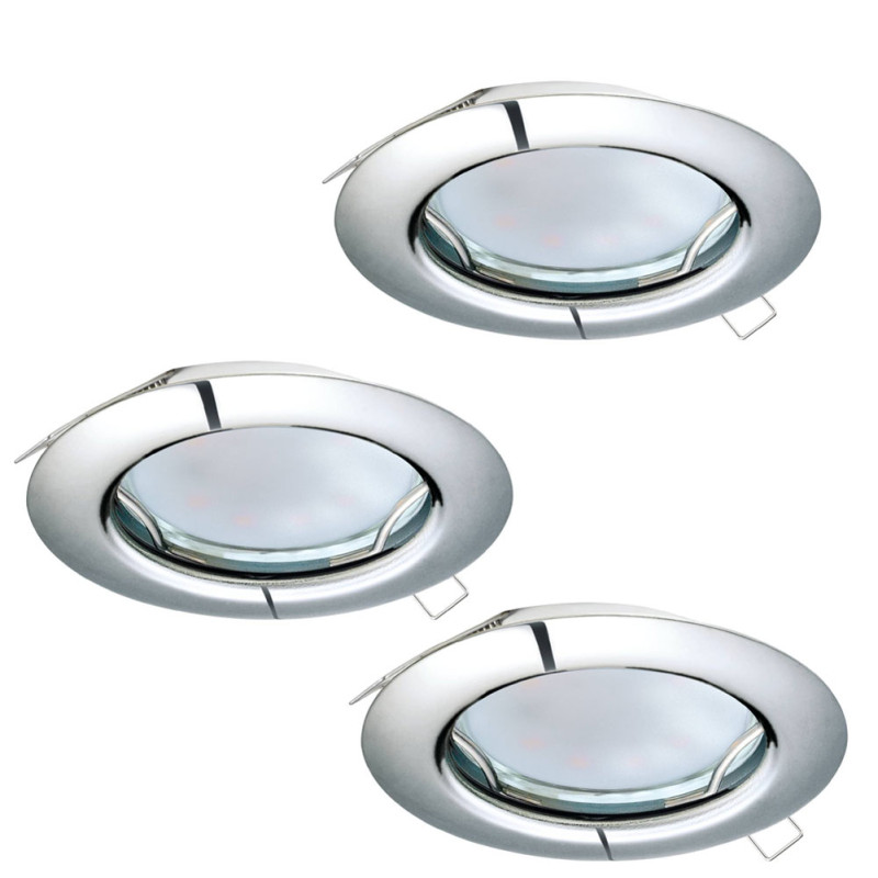 Spot encastrable LED Peneto chrome Ø 7,8 cm GU10 3 x 2,8 W EGLO