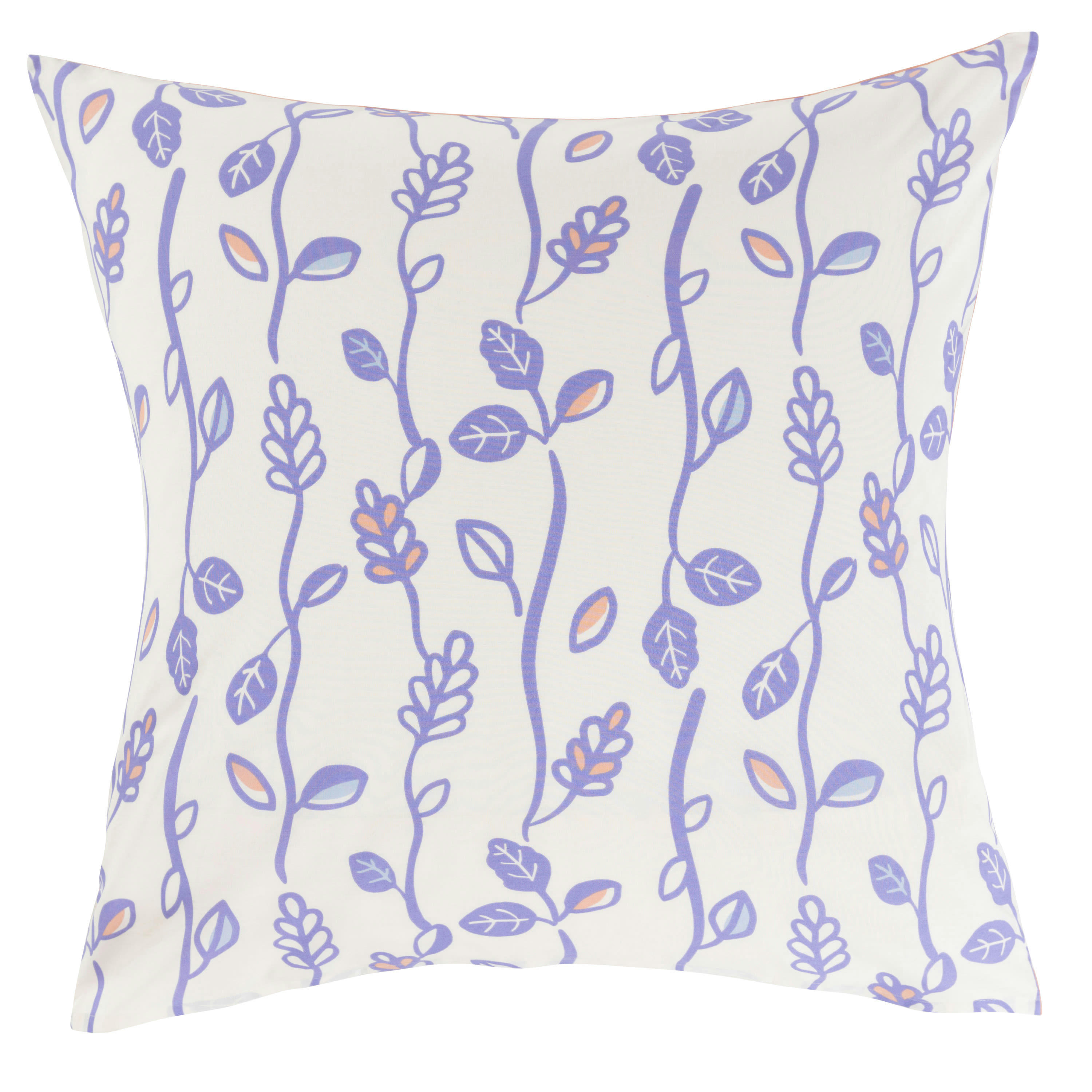 TWIGGYPOP - Taie d'oreiller carrée réversible pur coton  orange 64x64