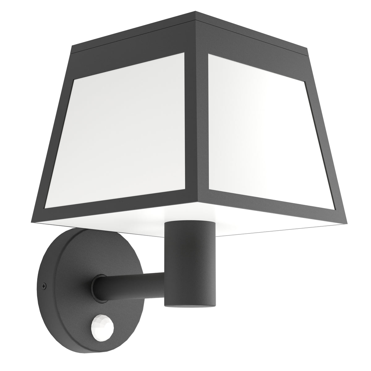 EGLO solar wandlamp buiten Altilia - led - 20 cm - zwart/wit