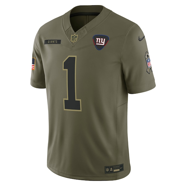 Malik Nabers New York Giants Nike 2025 Salute to Service Limited Jersey - Olive
