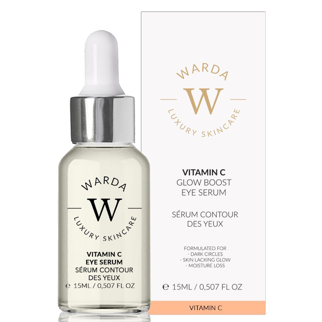 WARDA Glow & Lift Vitamin C Eye Serum, Collagen Oil Serum, Hyaluronic Cream