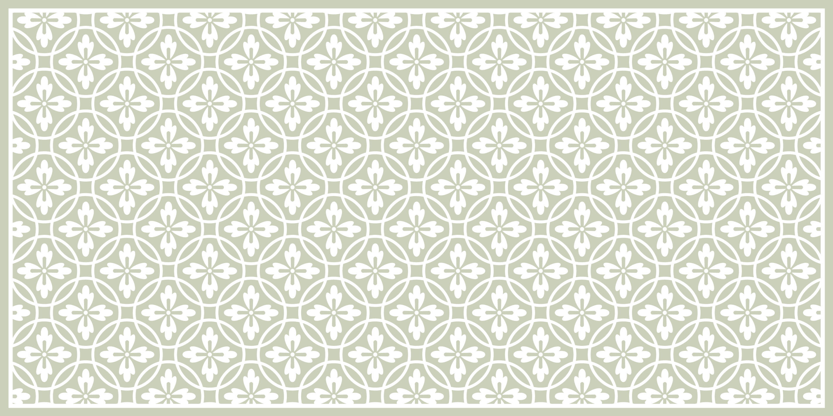 VINTAGE - Tapis en vinyl vintage vert 48x98 cm