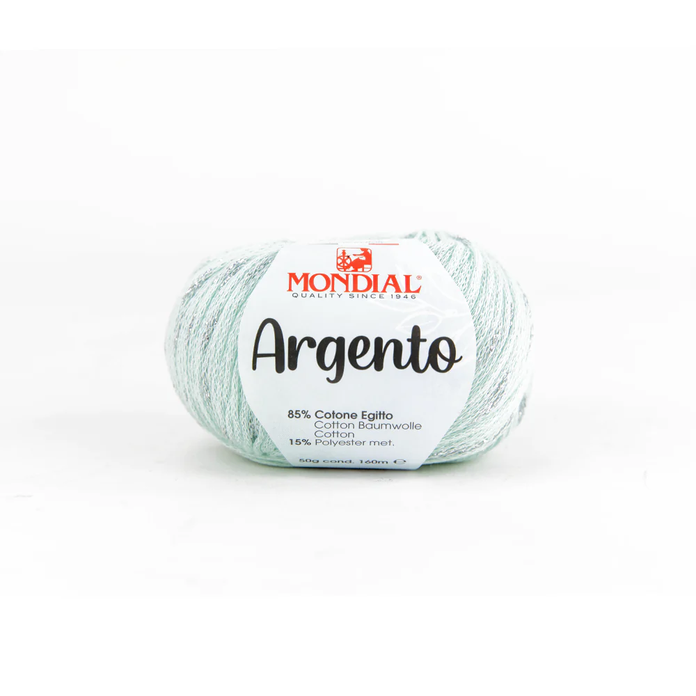 Argento Crochet & Knitting Yarn, 50g Egyptian Cotton Polyester Blend Yarn
