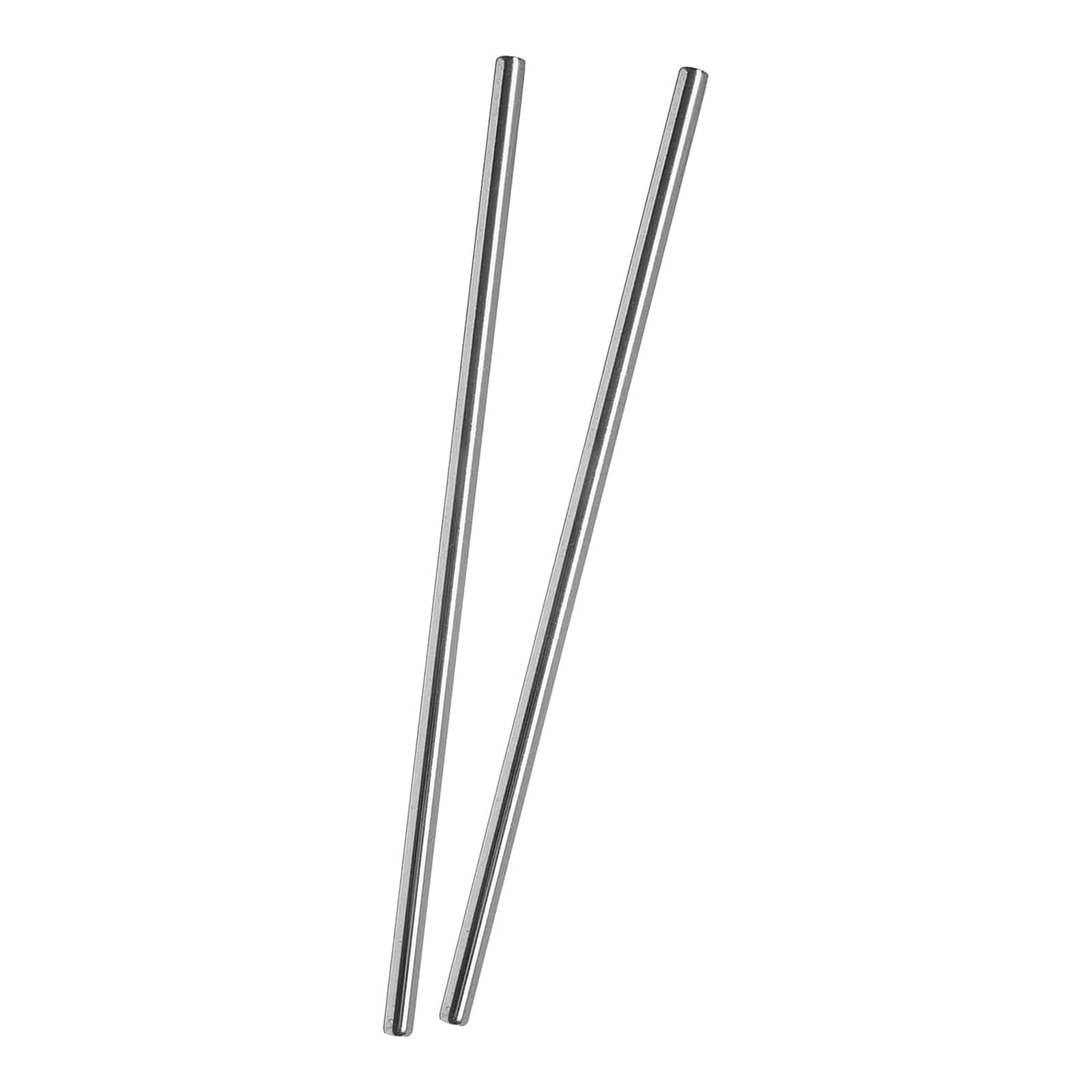 Edelstahl-Trinkhalme Silber, 2 Stück