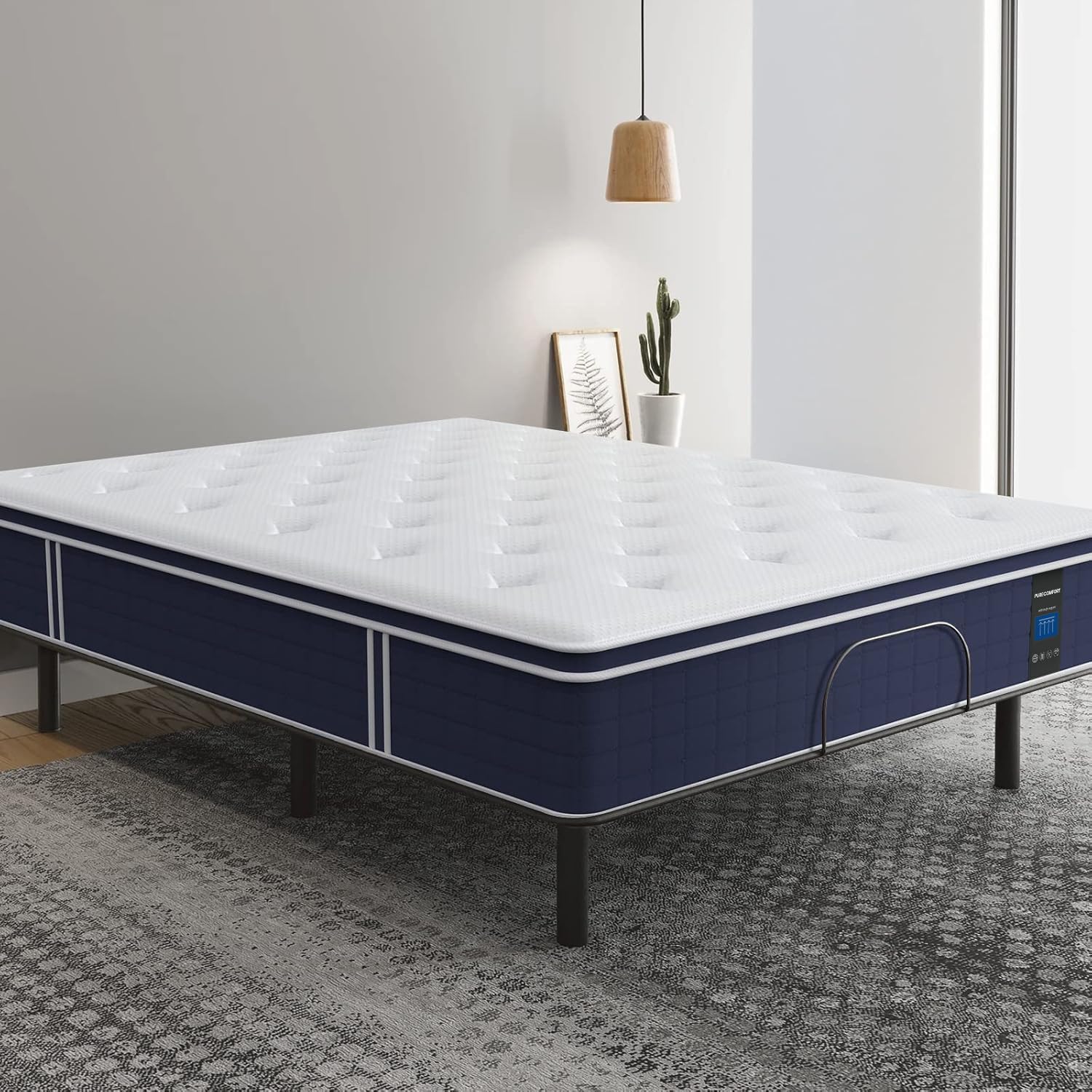 Coolvie 12 Inch Hybrid Twin XL Mattress -Firm Feel -Support Foam with Strong Pocket Springs - Extra Lumbar&Shoulder Support for Back&Stomach Sleepers, CertiPUR-US® Certified Foam,XL Long Size