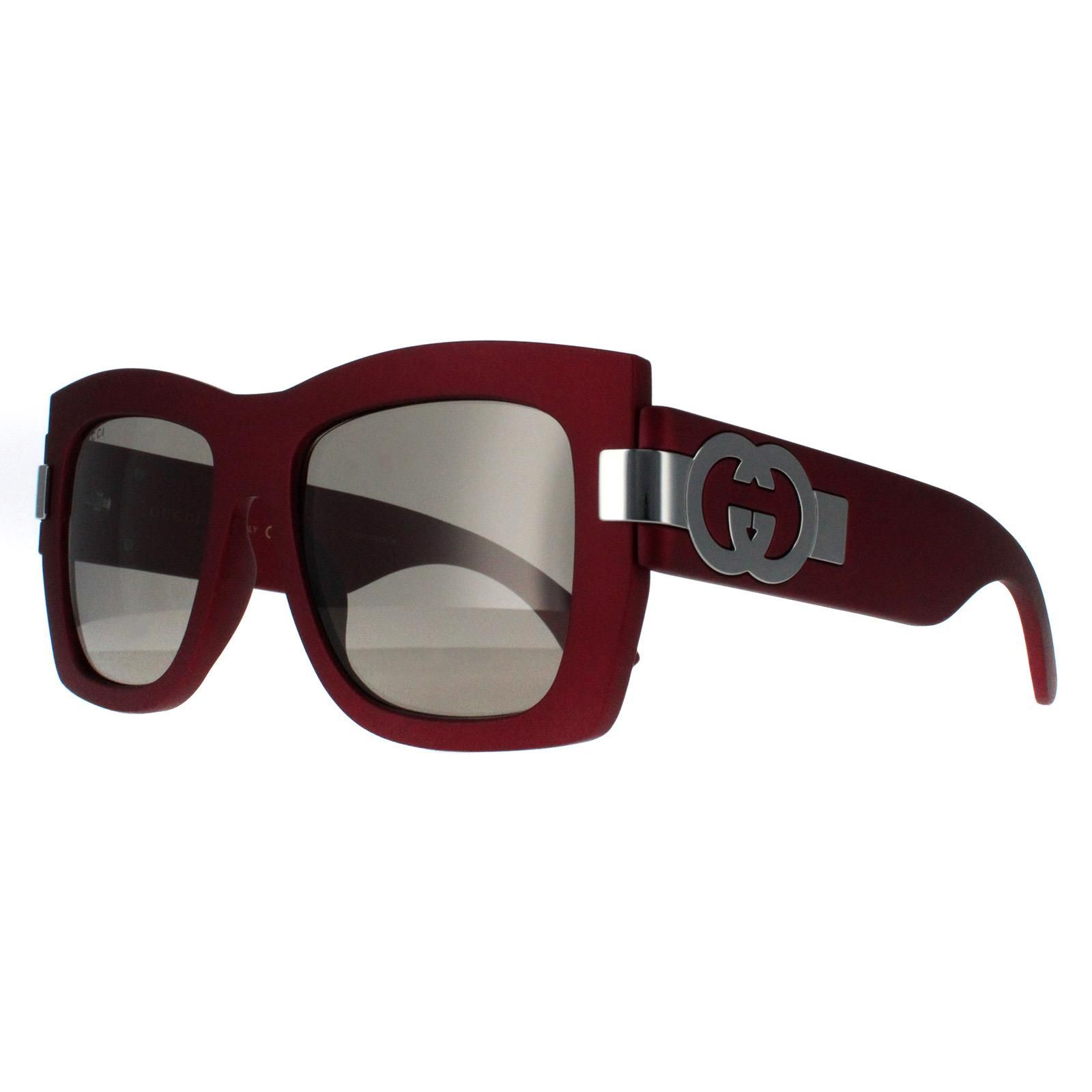 Gucci Square Red with Silver Grey with Light Silver Mirror GG1688S
