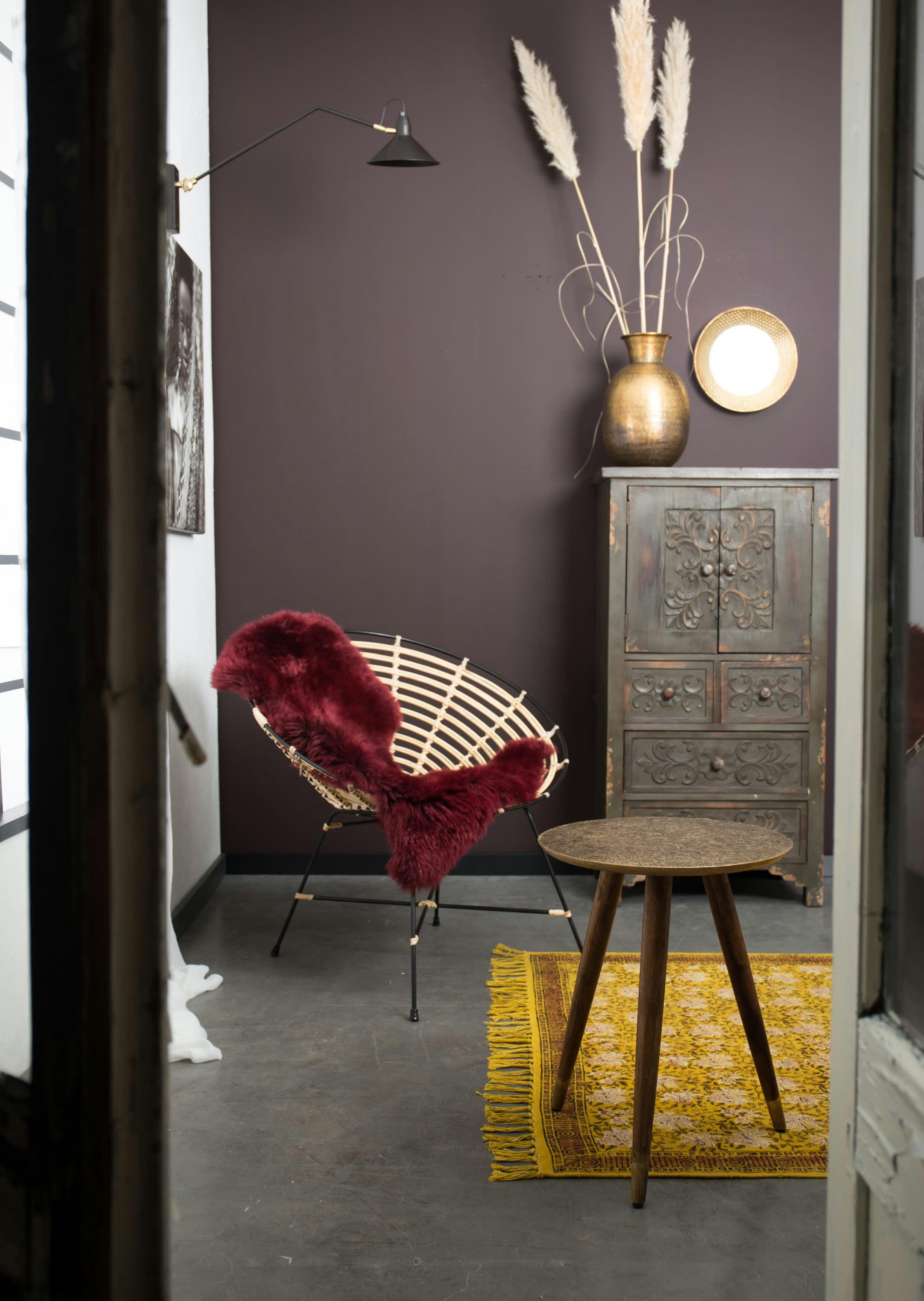 BAST - Table d'appoint en bois doré